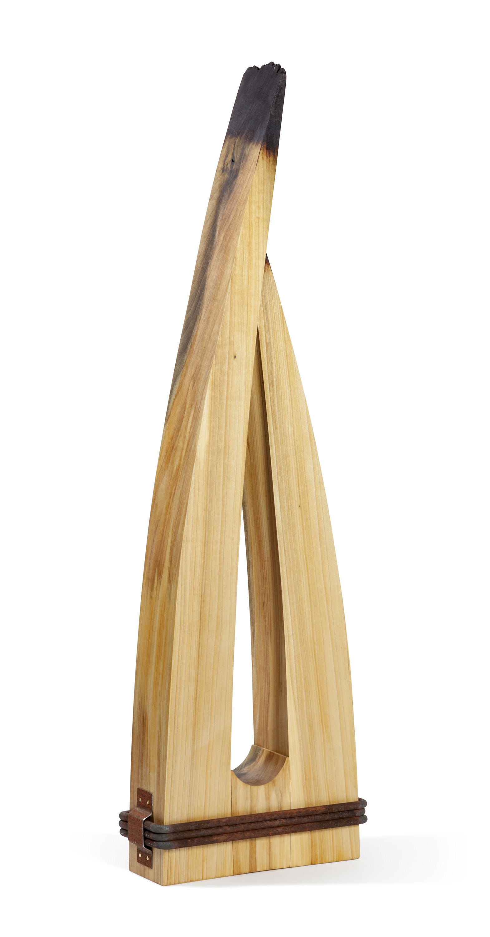 Nevertheless, She Persisted  (SOLD) (2018, poplar and steel, 38” x 12” x 5”)