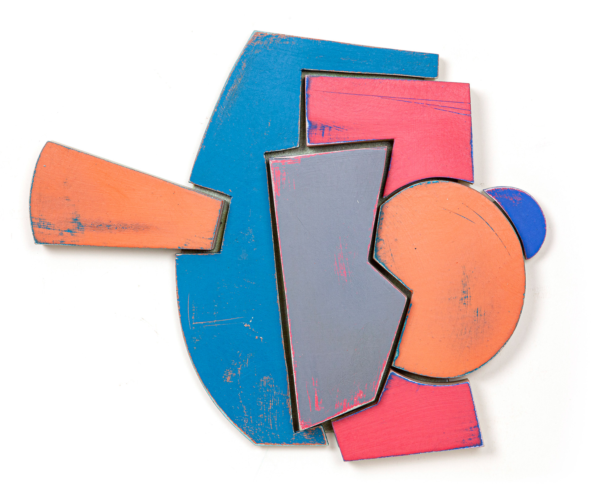 Piecemeal (SOLD) (2021, plywood and paint, 12” x 15” x 2”)