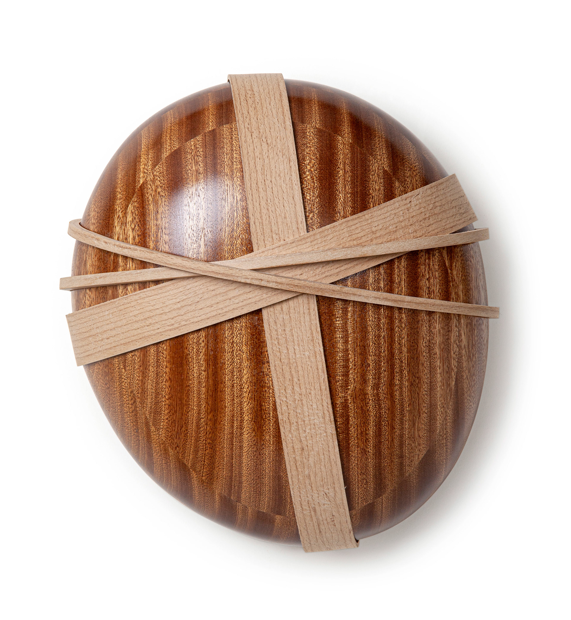 Valentine  (2020, beech and sapele woods, 12” x 10” x 5”)