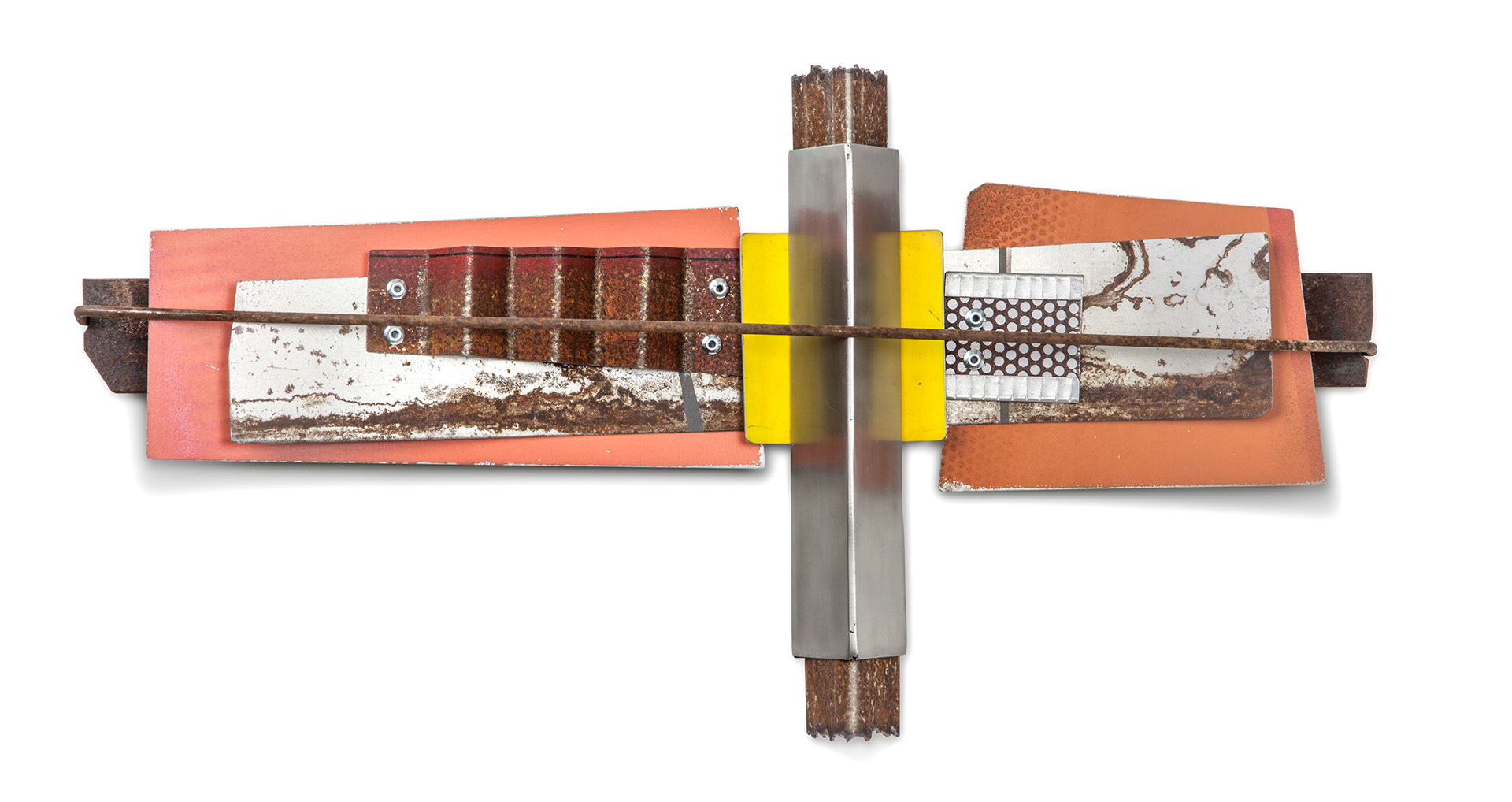 Rynki Drnt  (2017, steel and paint, 23” x 12” x 3”)