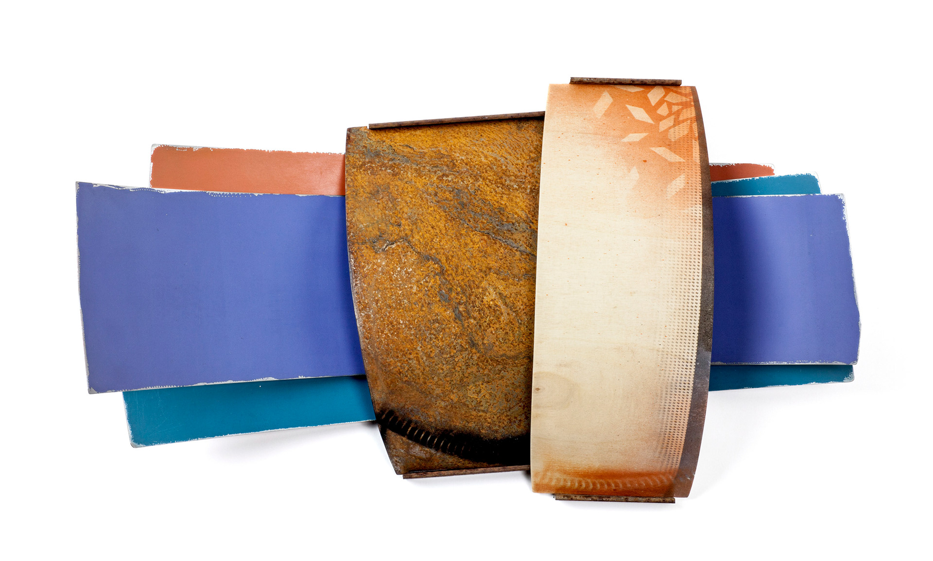 Weef Wizzl  (SOLD) (2017, steel, plywood and paint, 23” x 12” x 7”)