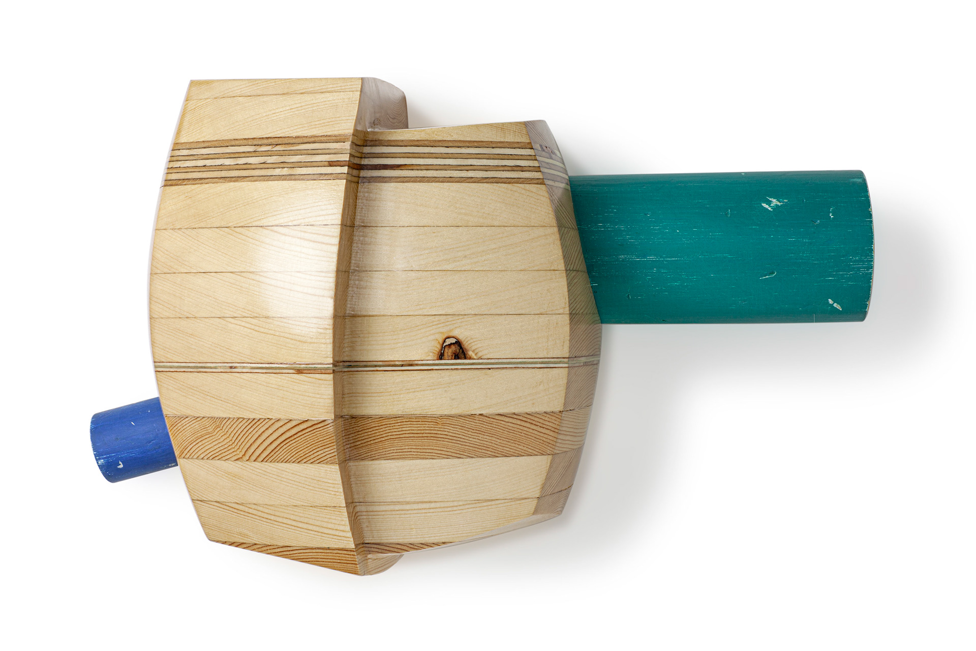 Paraphernalia  (SOLD) (2020, mixed woods and paint, 14” x 10” x 9”)