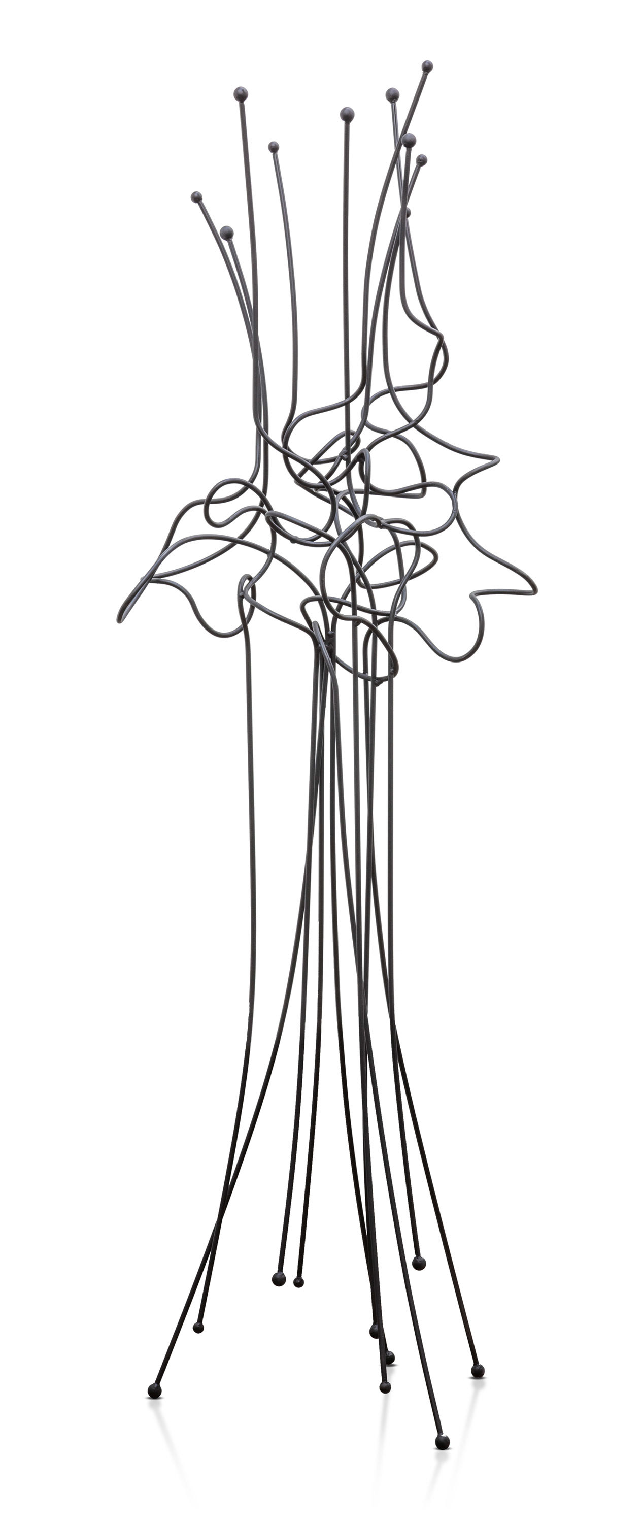 Coconut Boogaloo  (SOLD) (2019, inspired by Medeski, Martin and Wood, steel and paint, 92” x 27” x 28”)