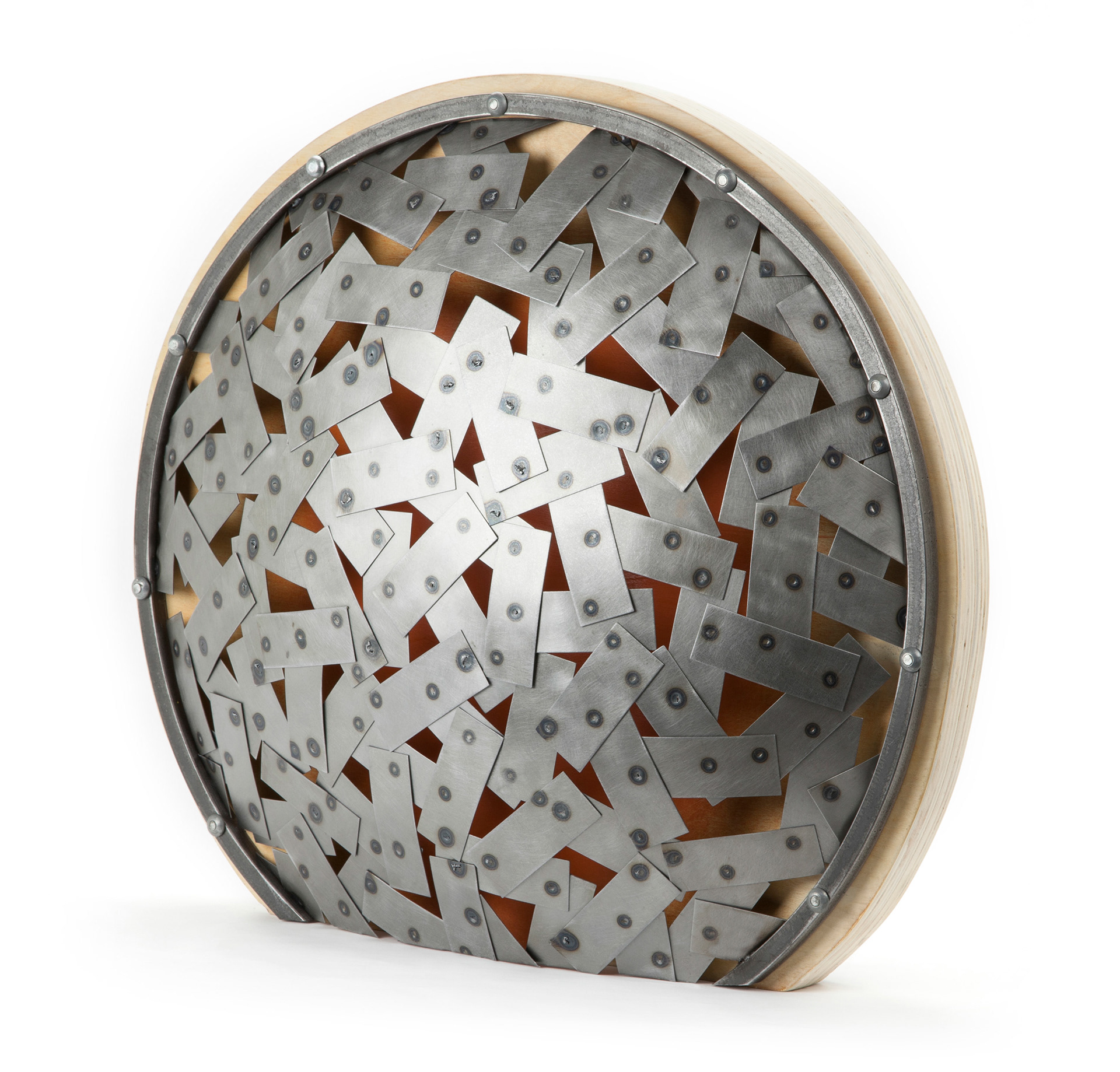 Sanctum  (SOLD) (2013, steel, plywood, paint, hardware, 24" x 21" x 9")