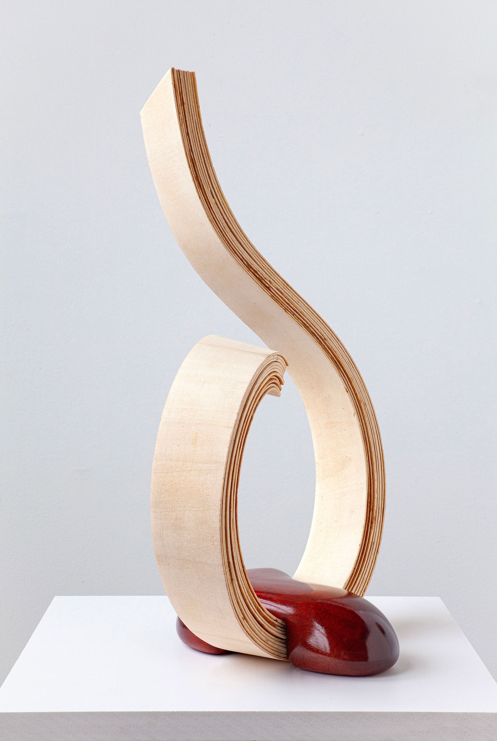 Mudsong (2026, wood, dye, lacquer, 10" x 12" x 24")