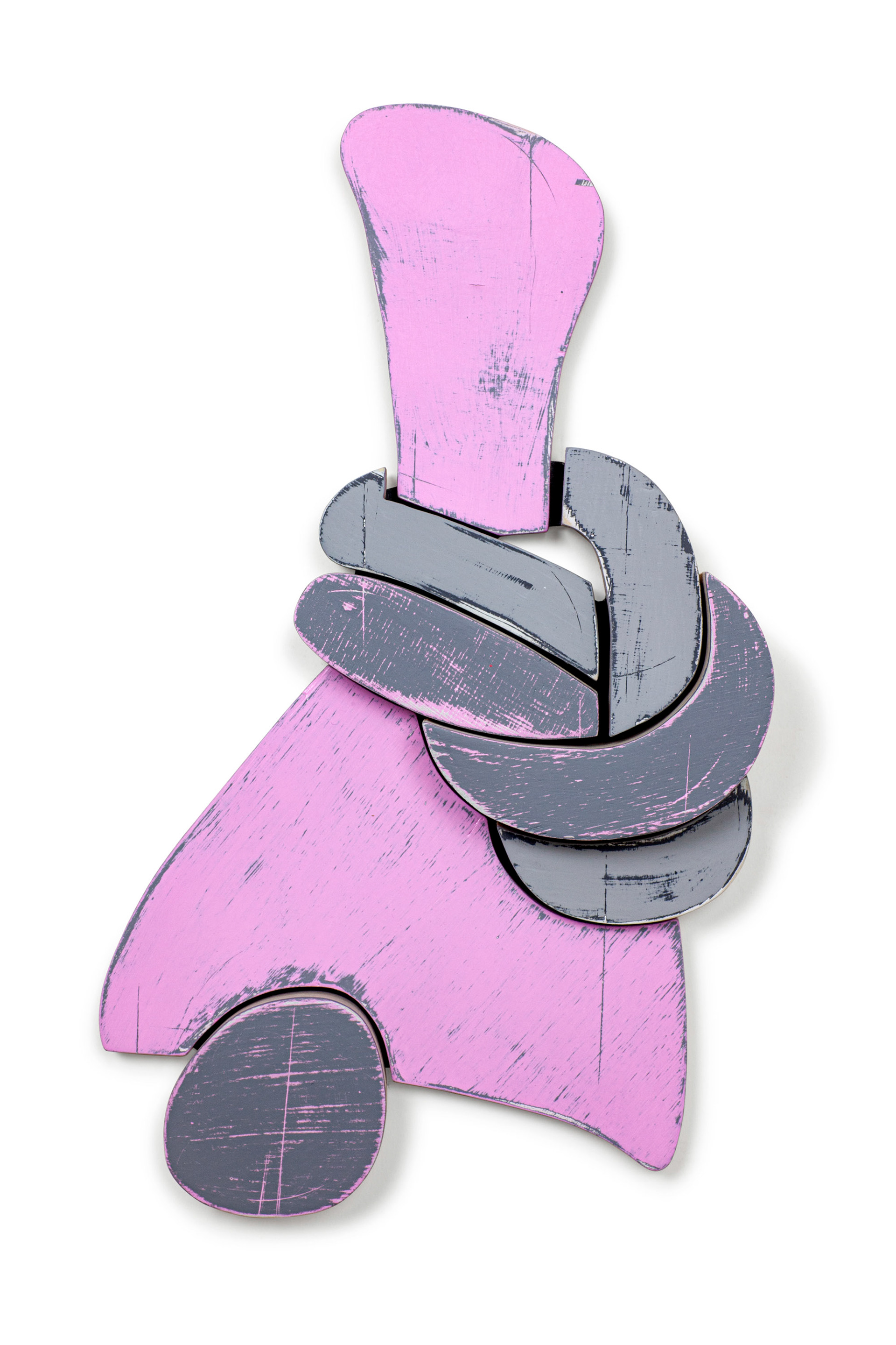 Lovely Tangle  (2021, plywood and paint, 12” x 18” x 2”)