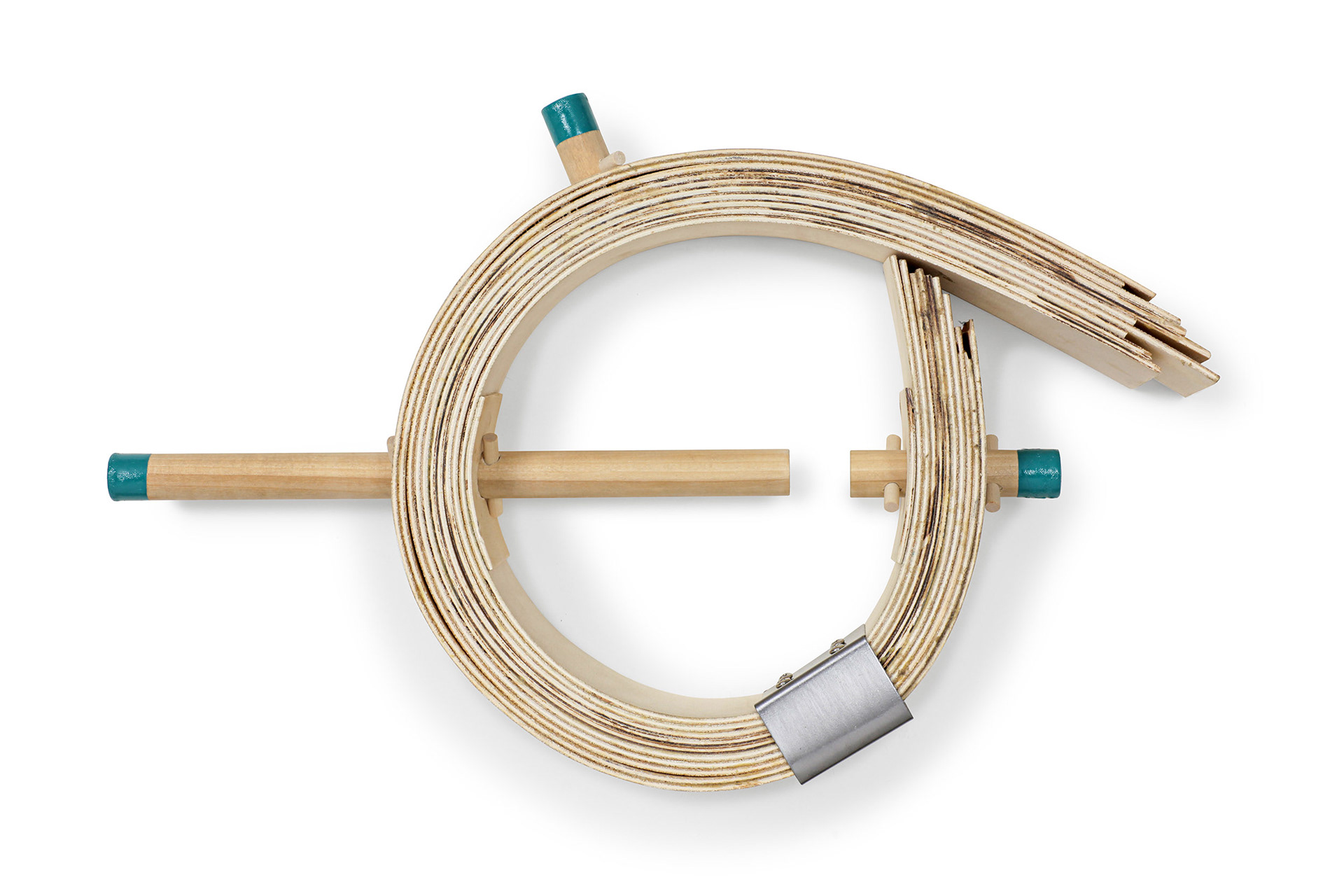 Fixed Locus  (2022, Wood, steel, paint 10” x 17” x 3”)