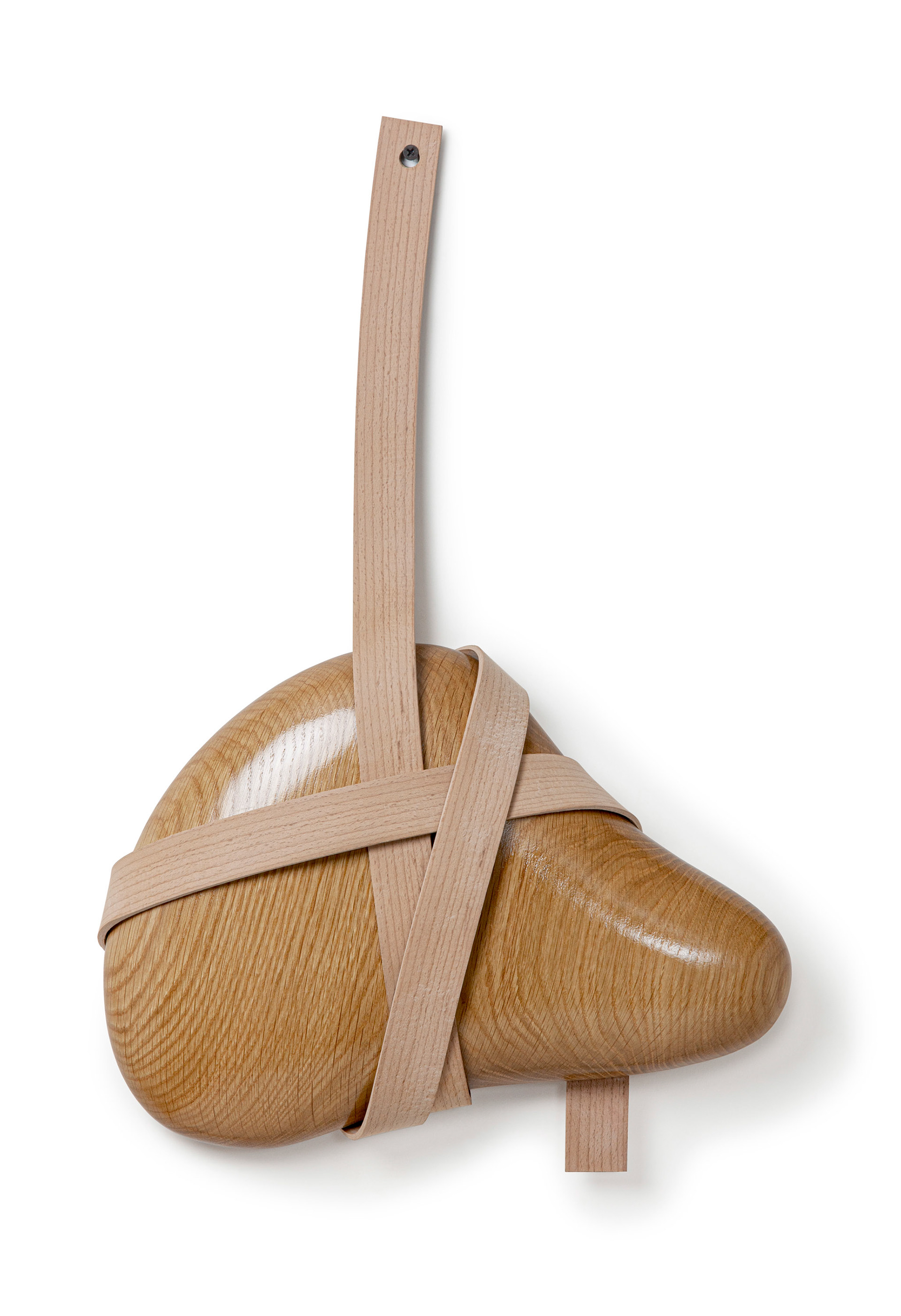 Memento  (SOLD) (2020, ash and beech, 22” x 15” x 3“)