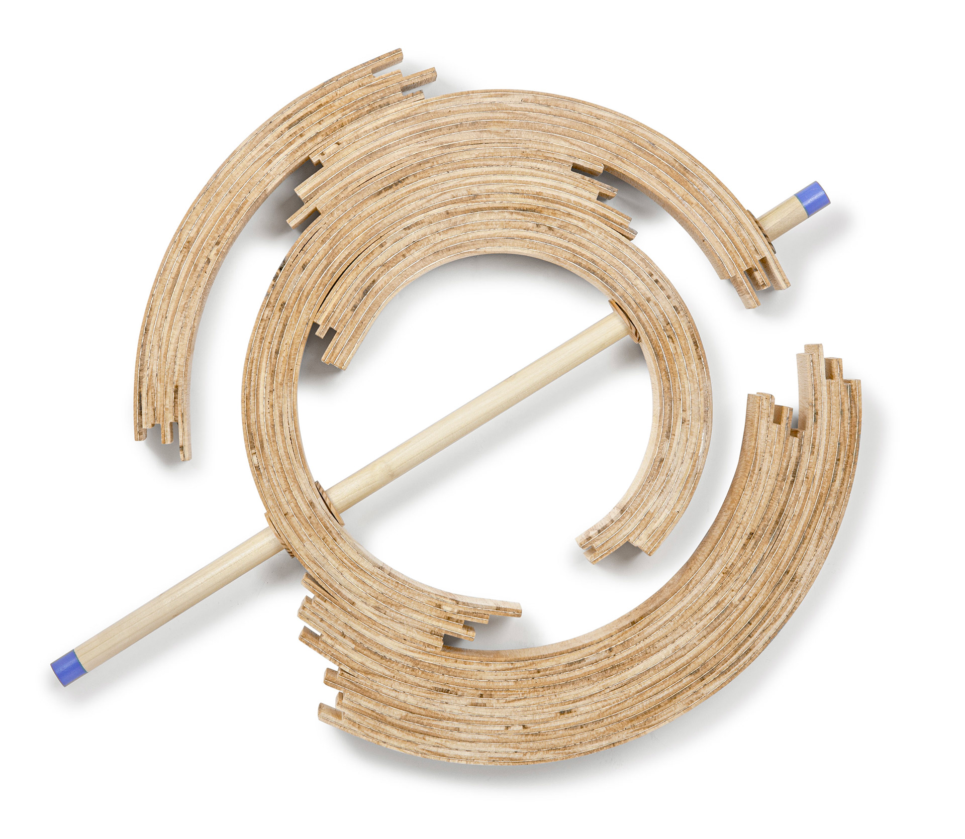 Time Flux  (2022, Wood, paint 31” x 33” x 4”)