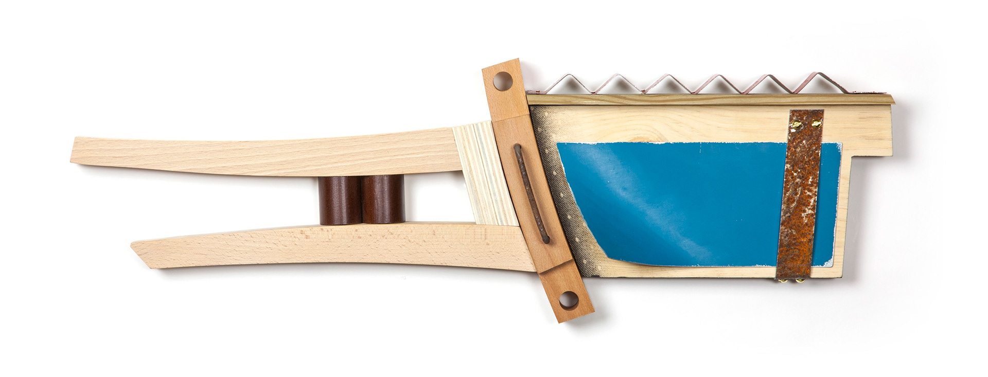 Sweet Nothing   (SOLD) (2018, wood, steel and paint, 26” x 9” x 3”)