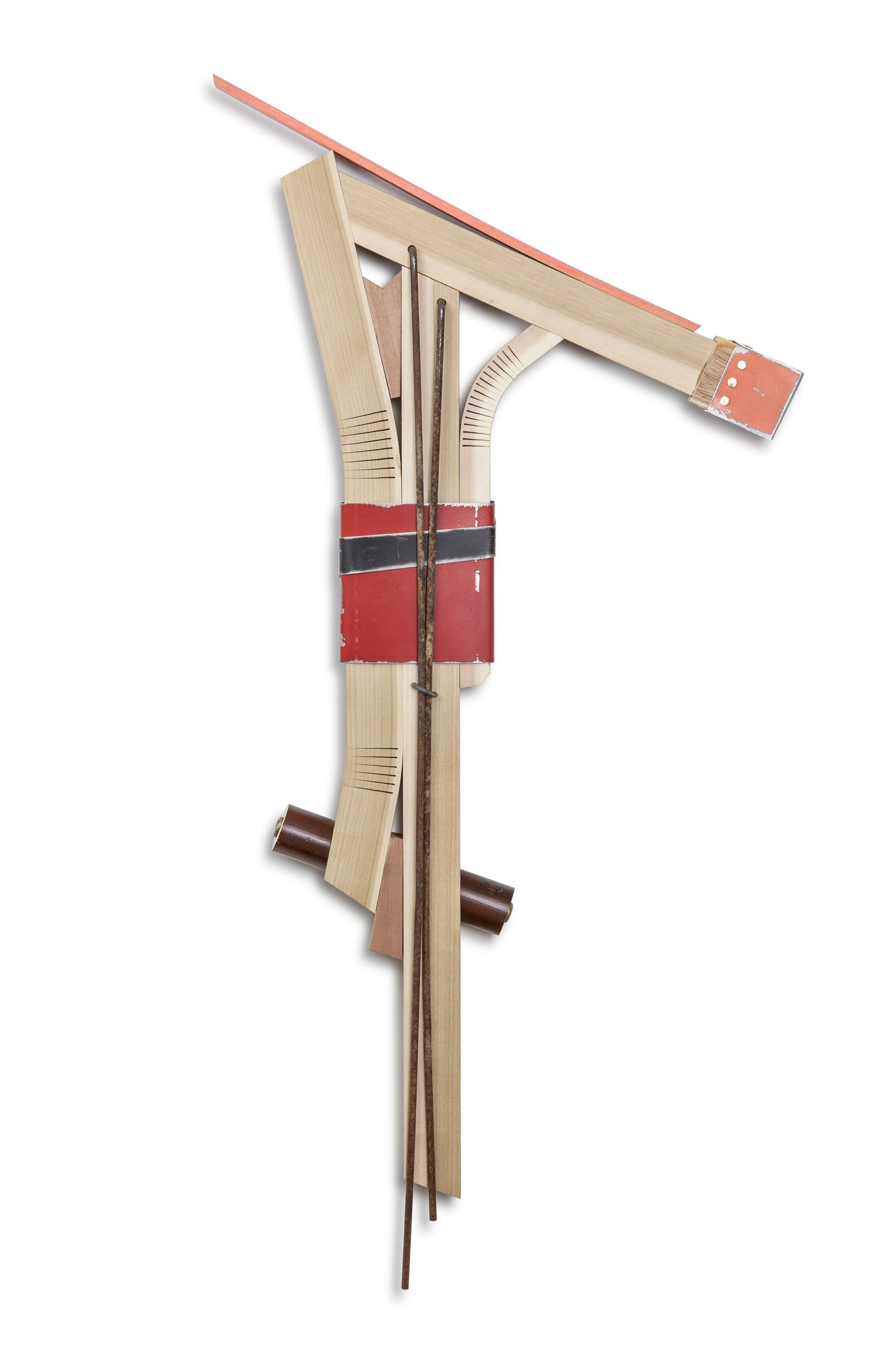 Norton  (2018, wood, steel and paint, 15” x 32” x 2”) (ON LOAN THRU 2023)