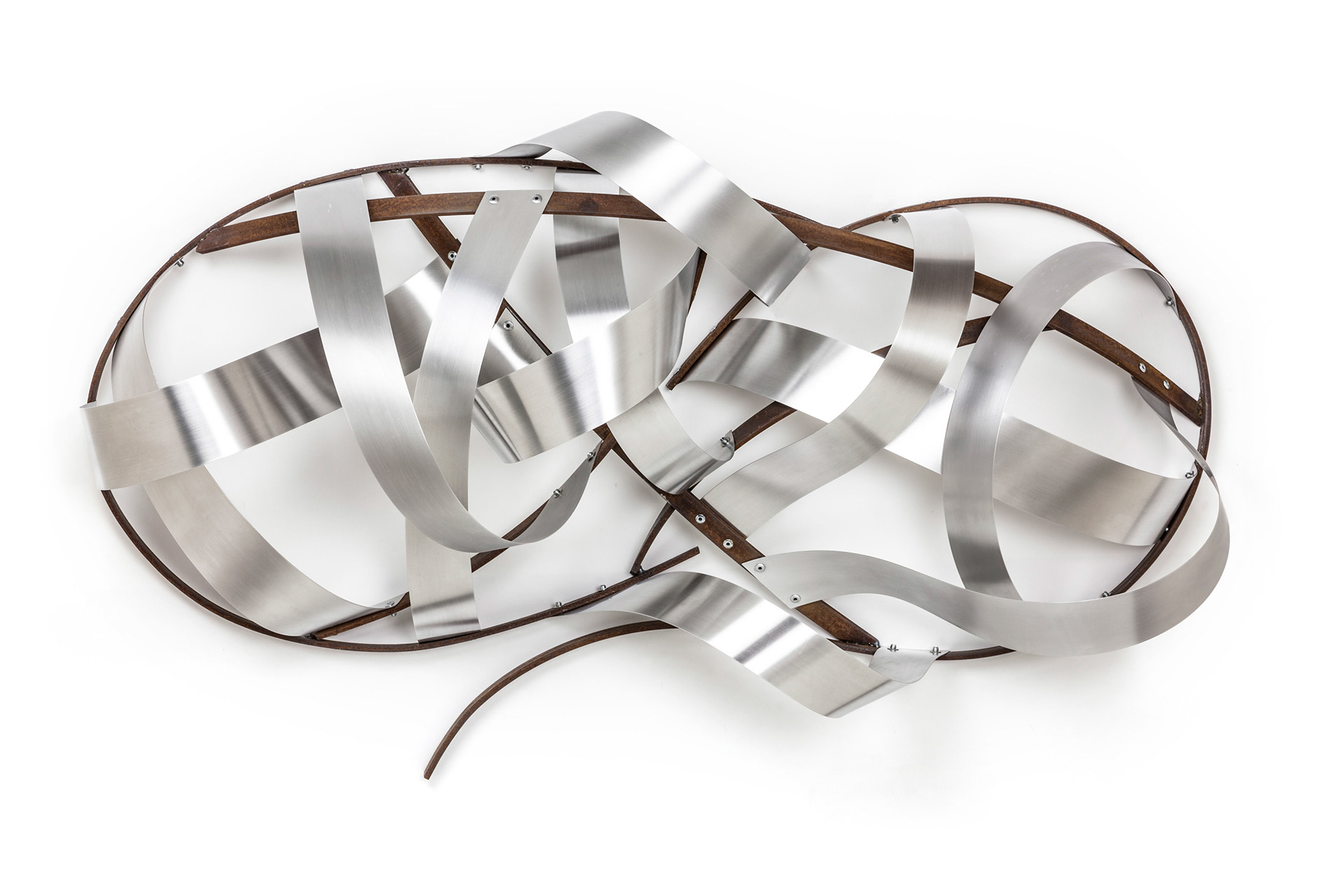 Brainstorm XL (SOLD) (2015, steel, aluminum and rivets, 36” x 22” x 11”)