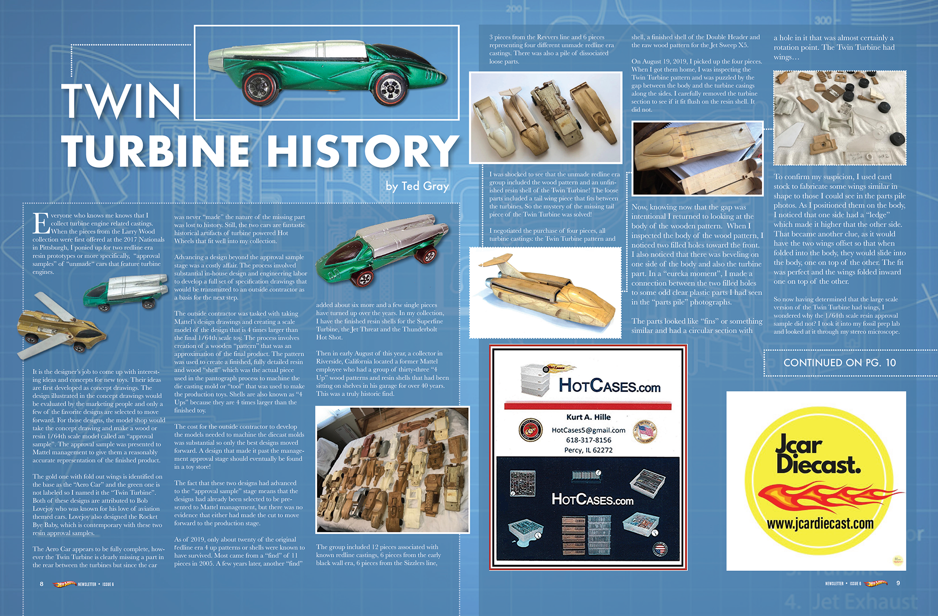 hot wheels newsletter interior spread.