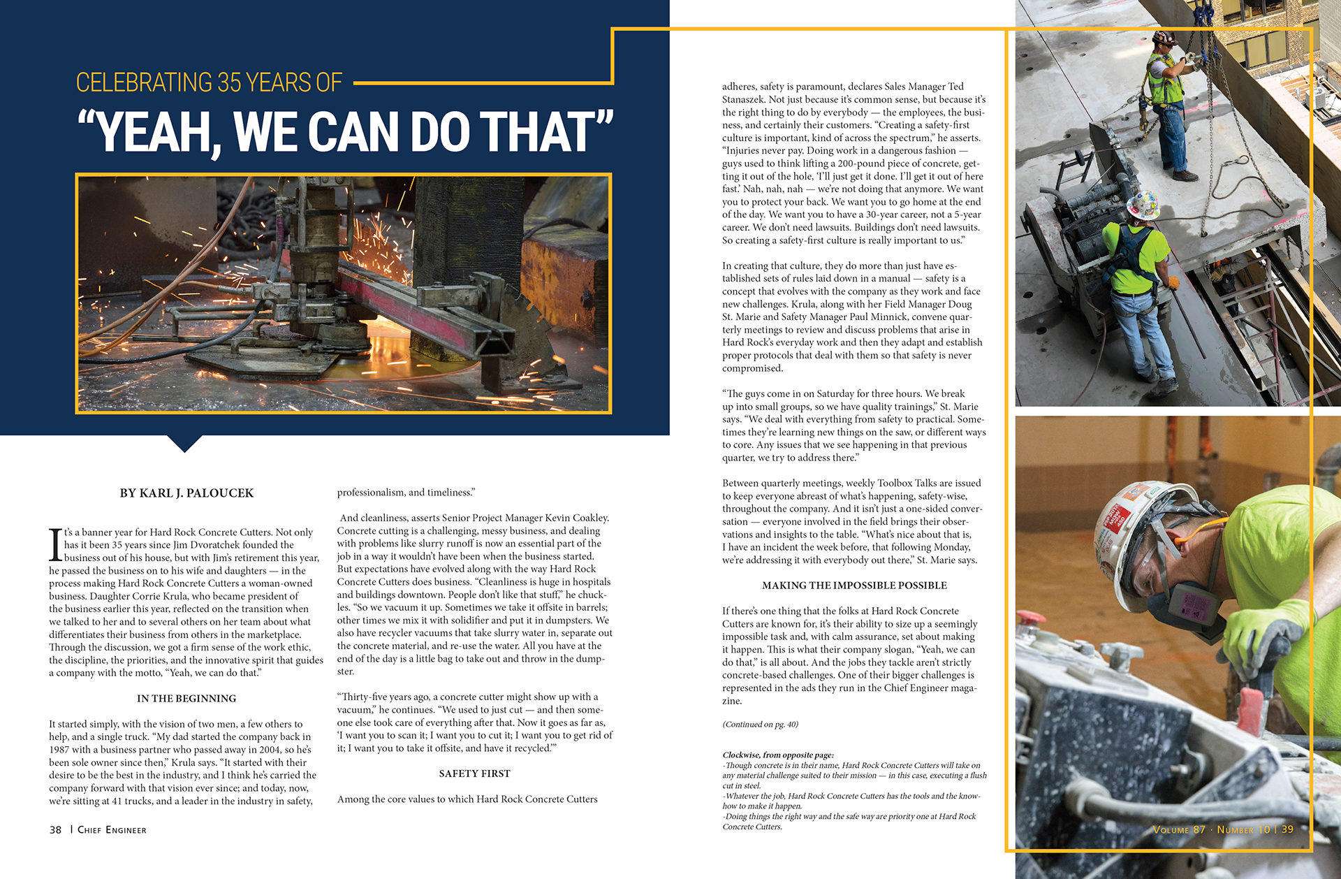 chief engineer magazine interior spread.