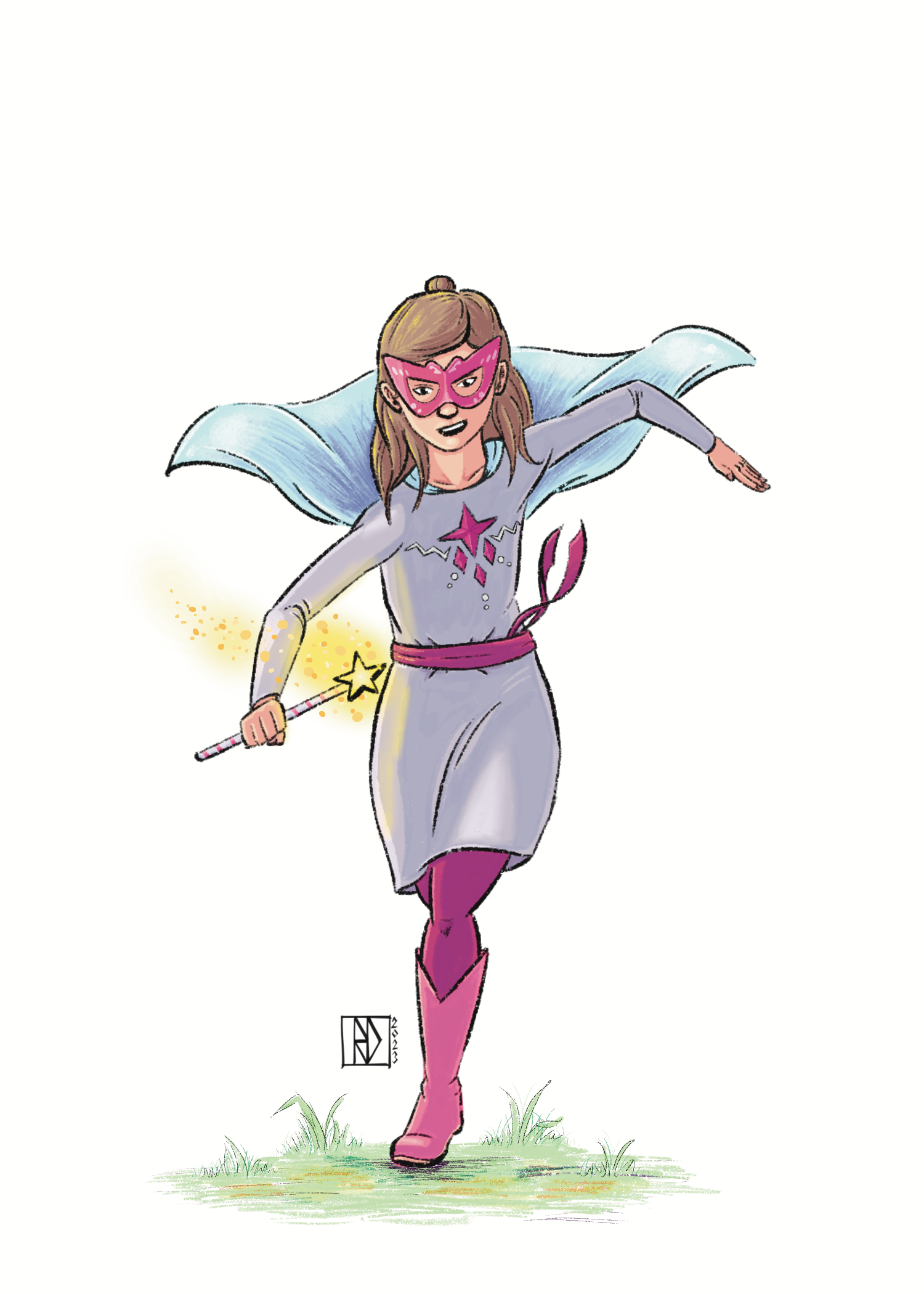 a friend's daughter-turned-superheroine.