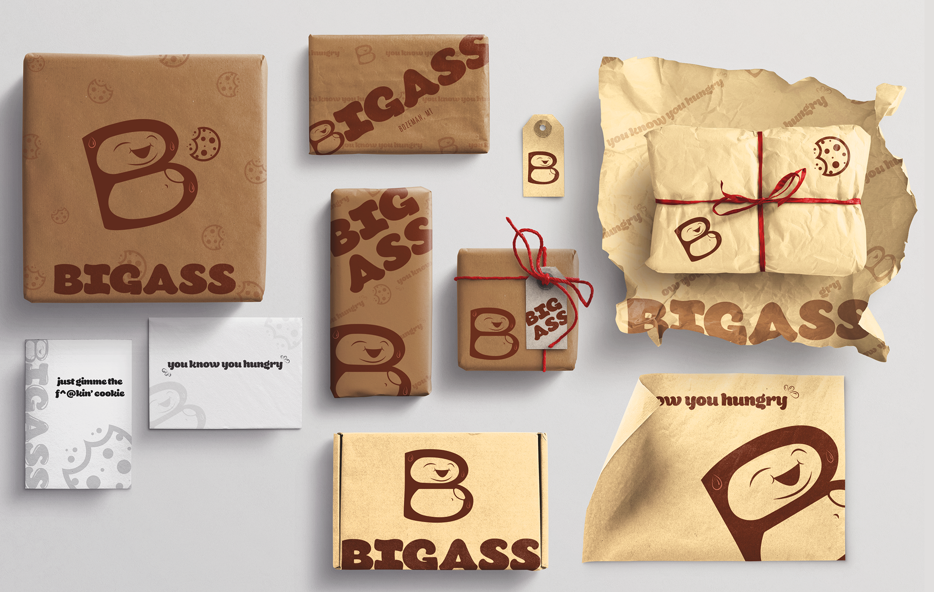 some early brand asset and packaging concepts.