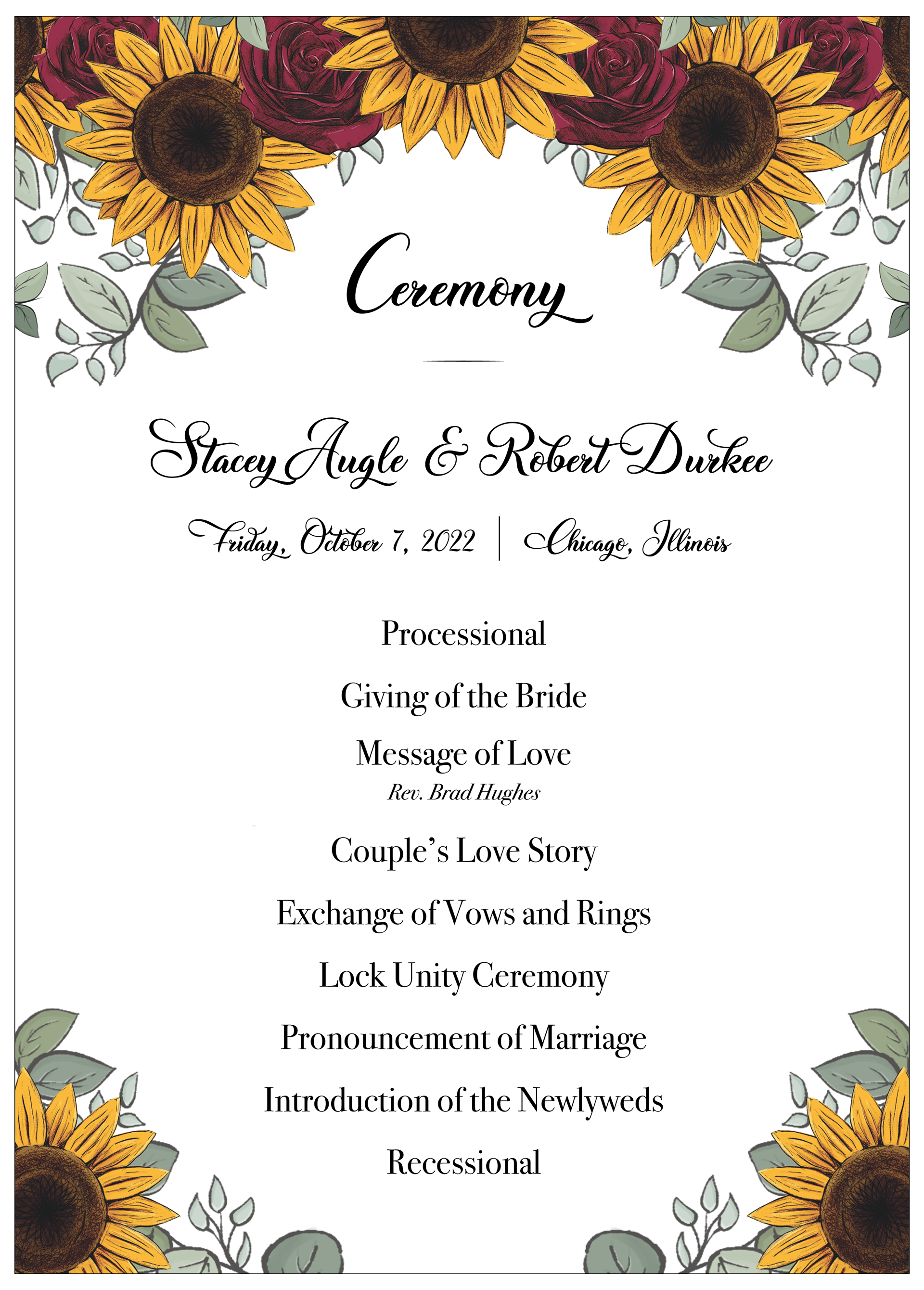 ceremony program front.