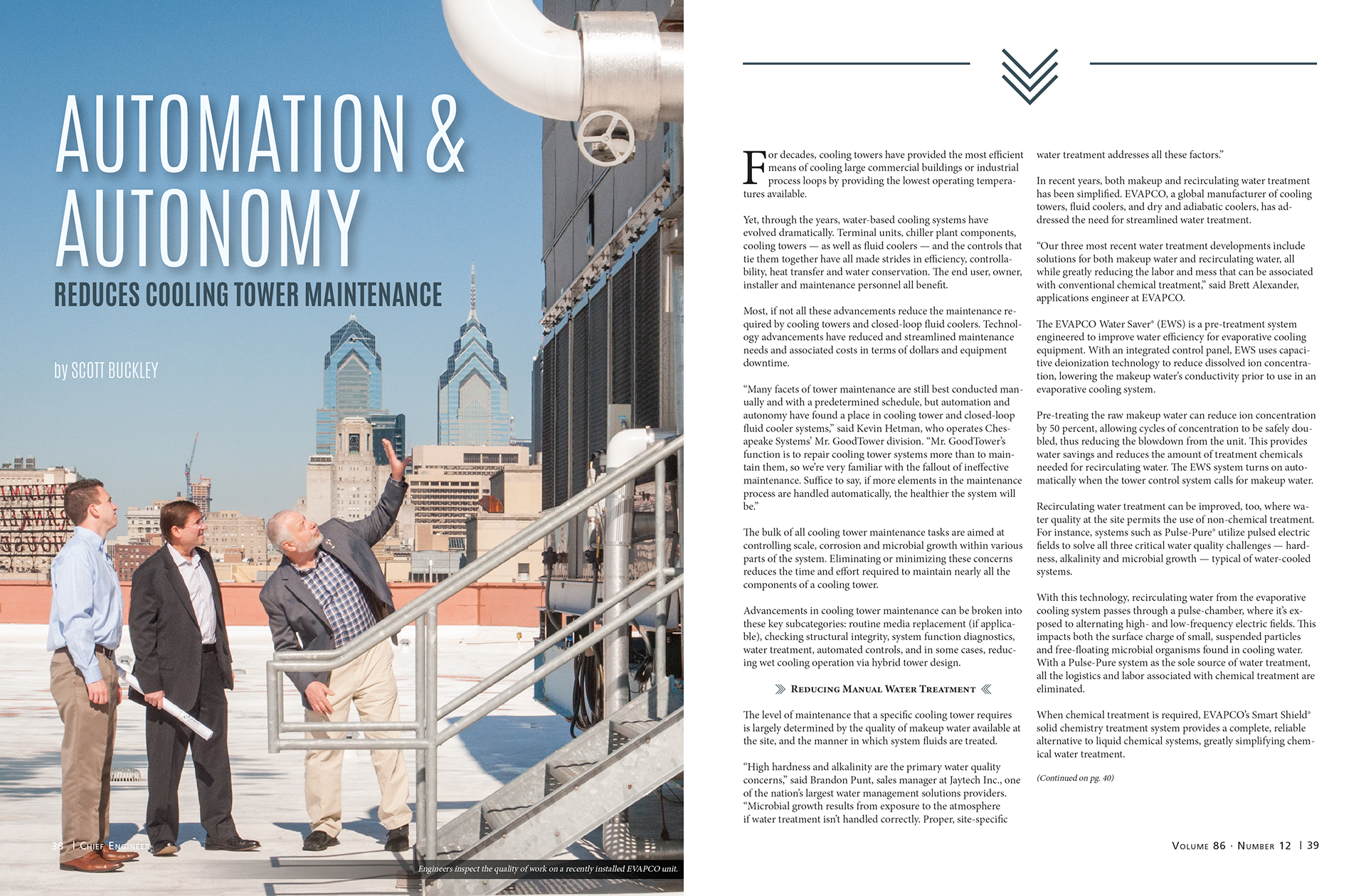 chief engineer magazine interior spread.