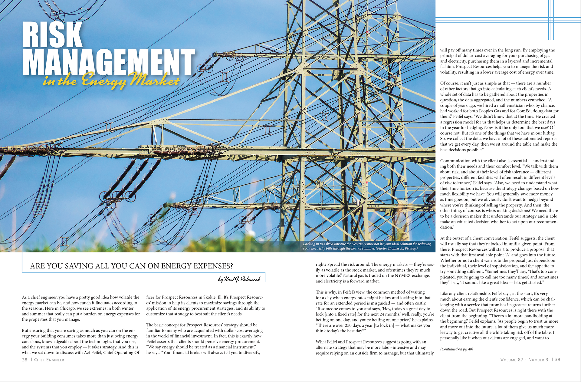 chief engineer magazine interior spread.