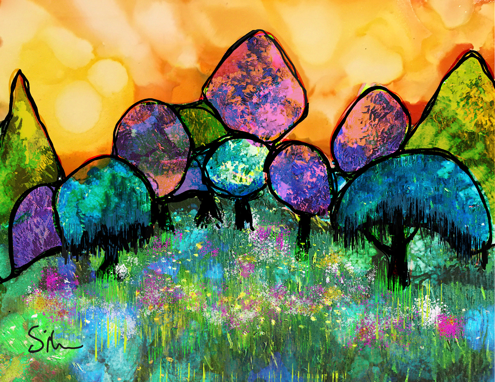 Meadow with Trees