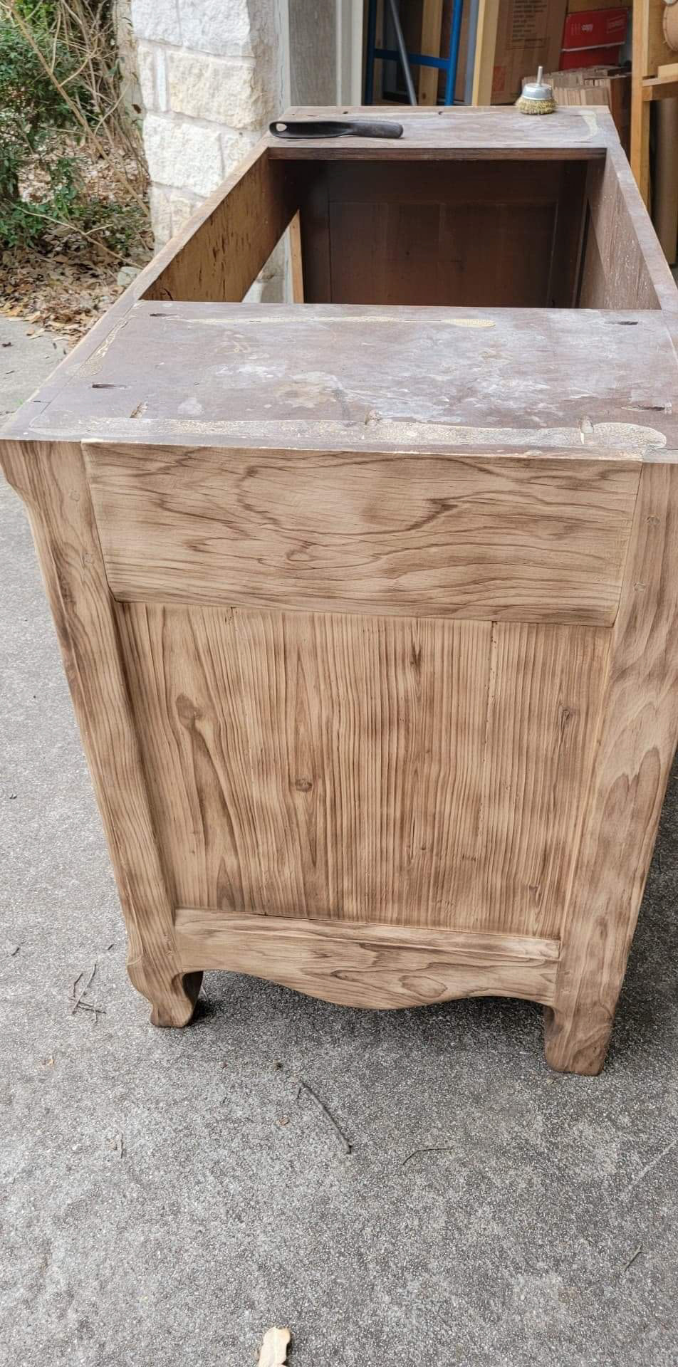 Stripped cabinet