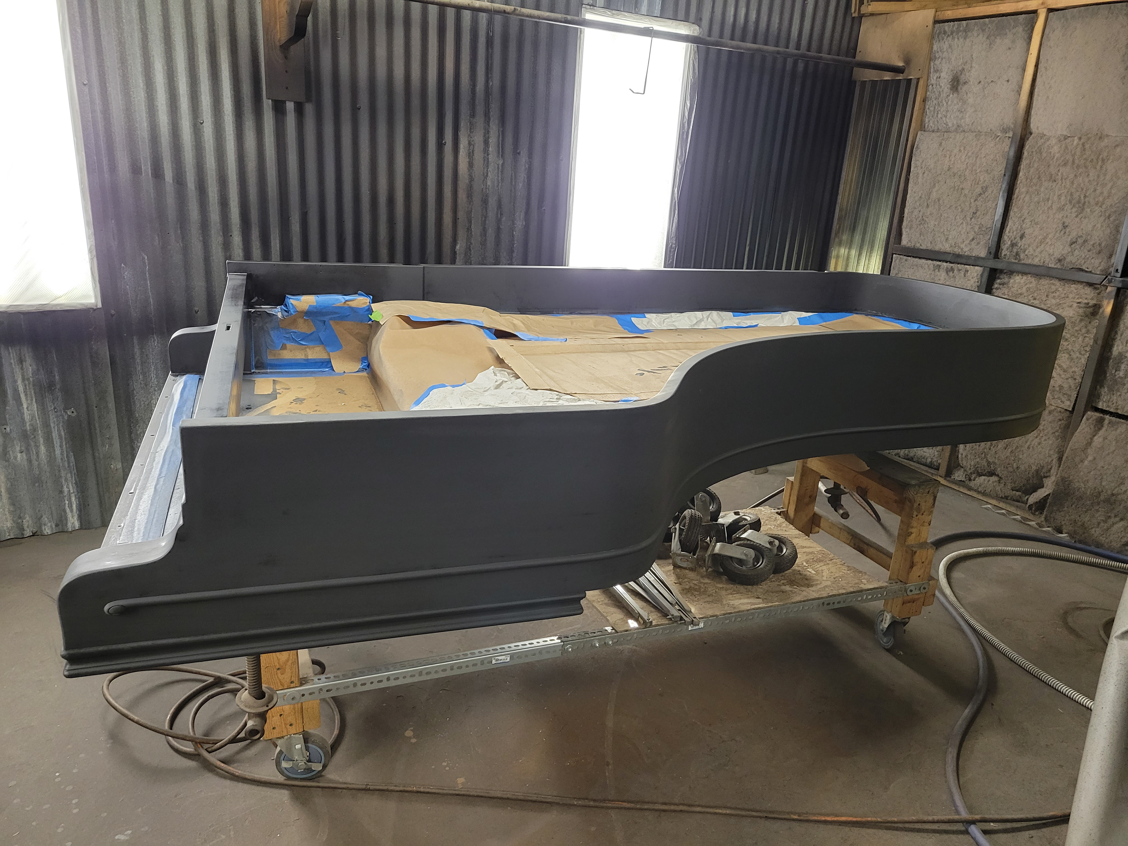 Piano after primer coat