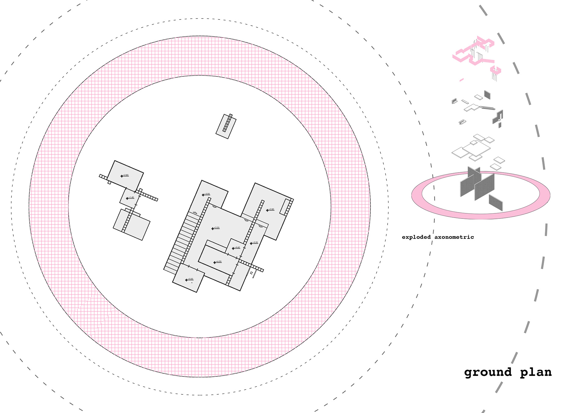 ground plan & exploded axonometric
