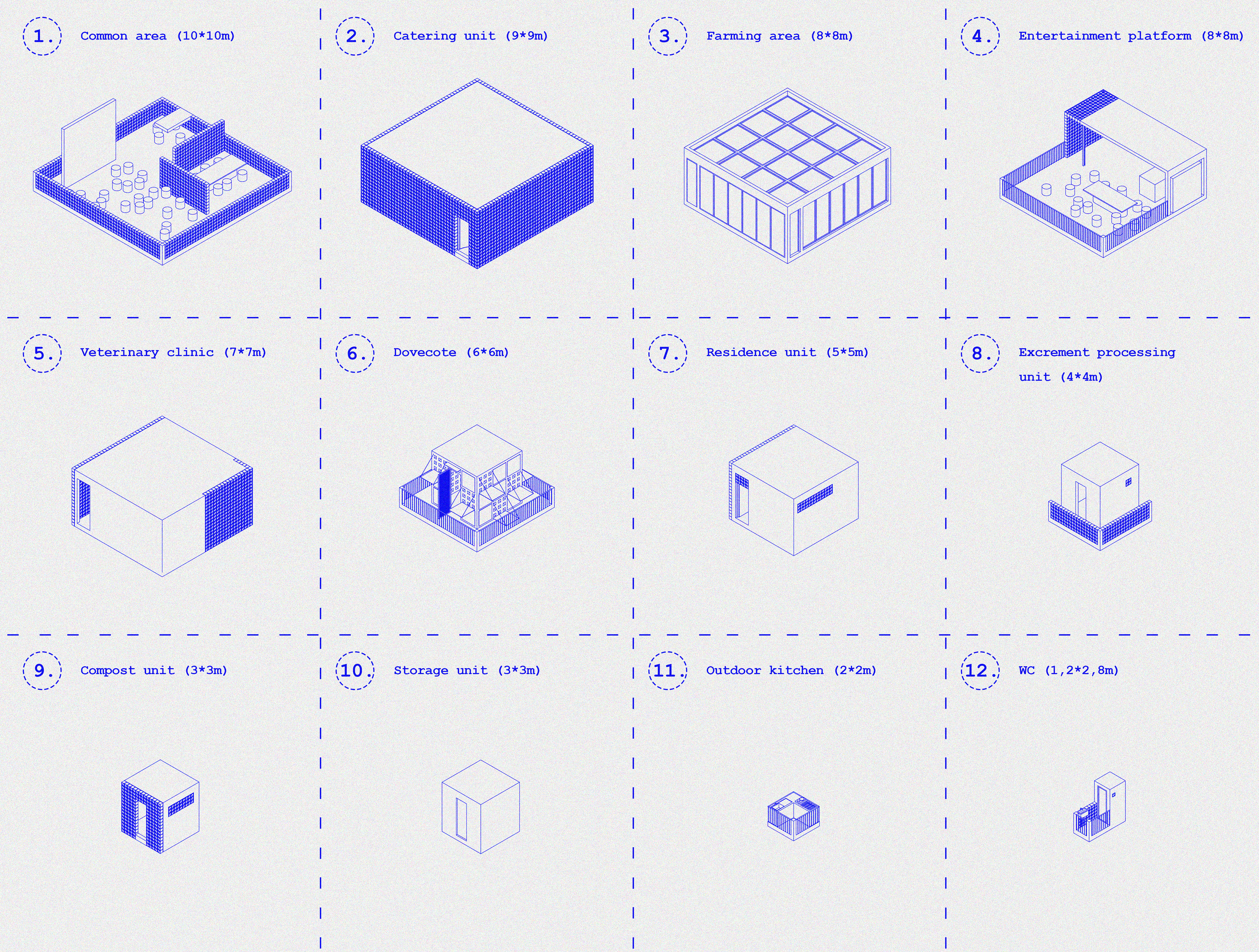 modules catalogue axonometric view