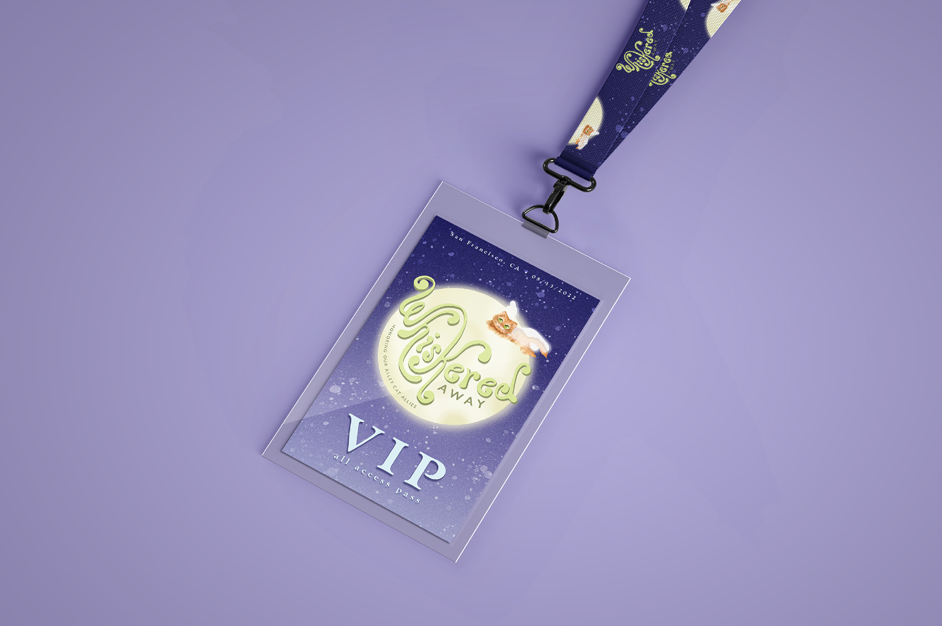 Whiskered Away Benefit Album Merch Lanyard Mockup