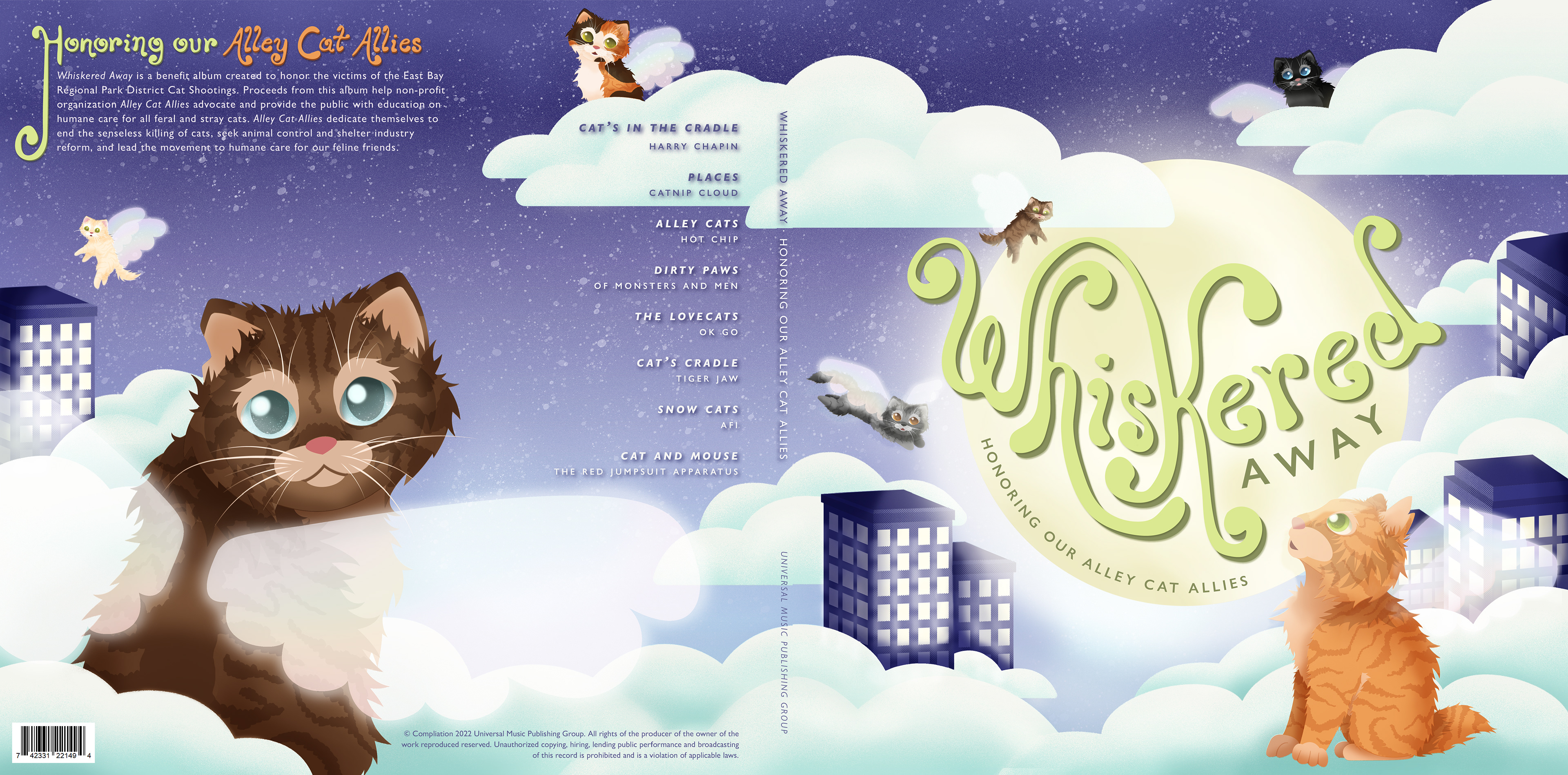 Whiskered Away Benefit Album Cover Flat