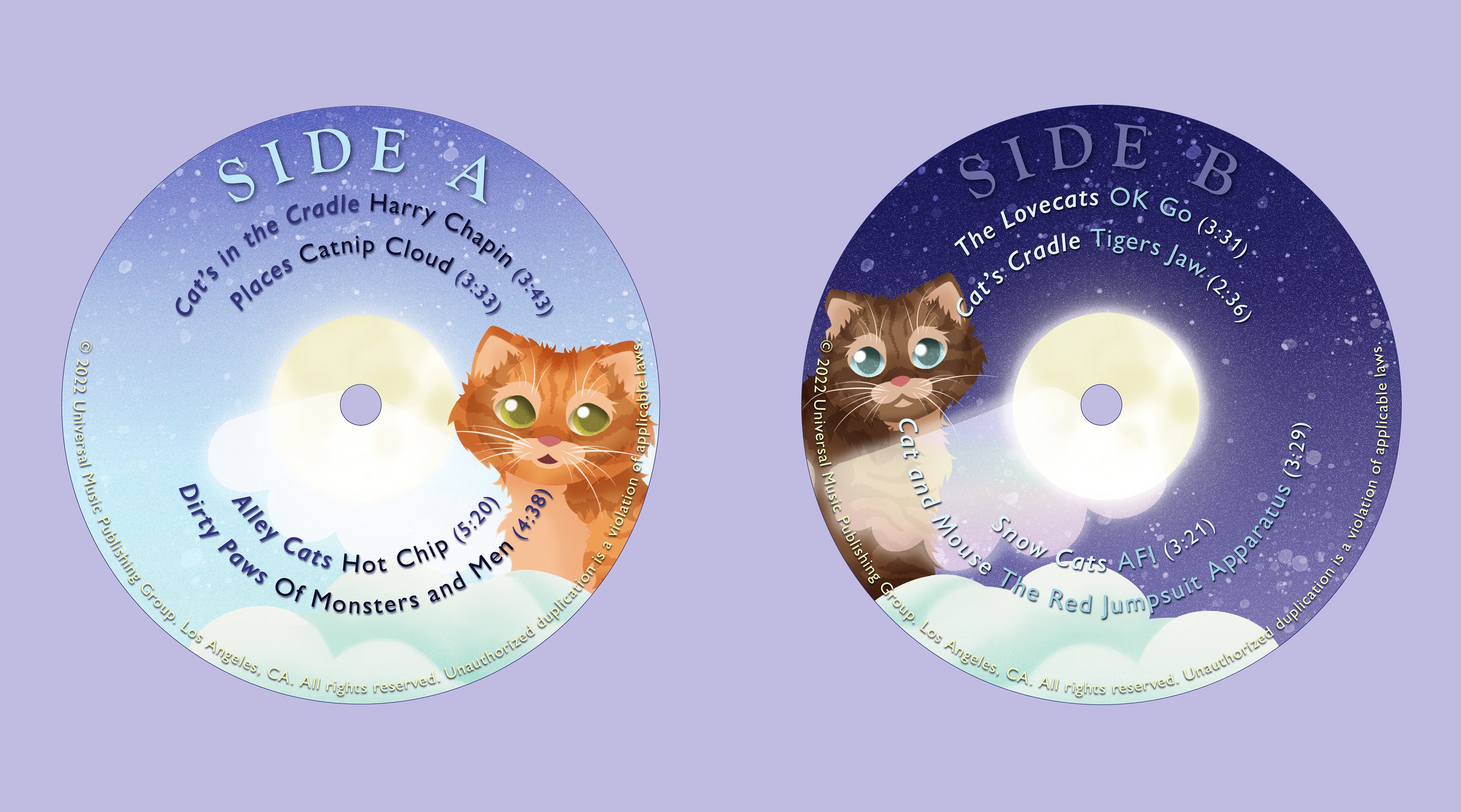 Whiskered Away Benefit Album Vinyl Sticker Flats