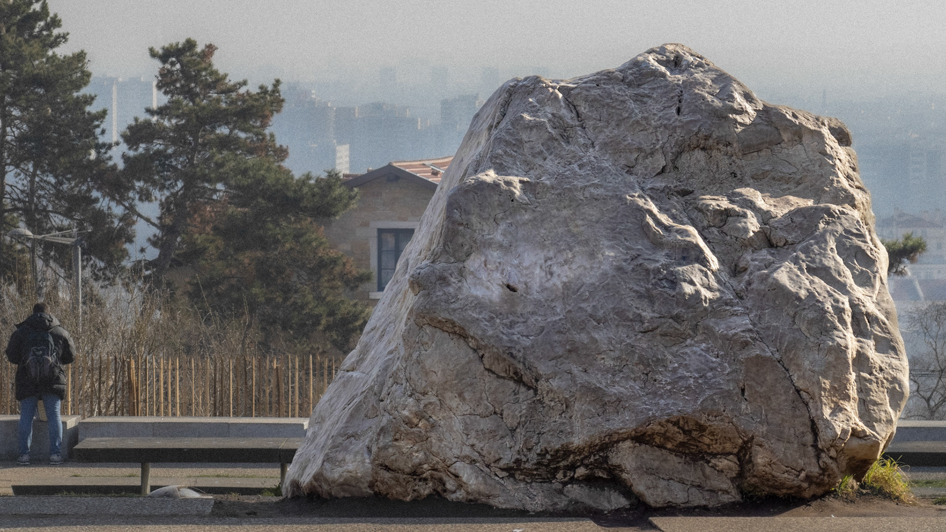 Le gros caillou dans le jardin