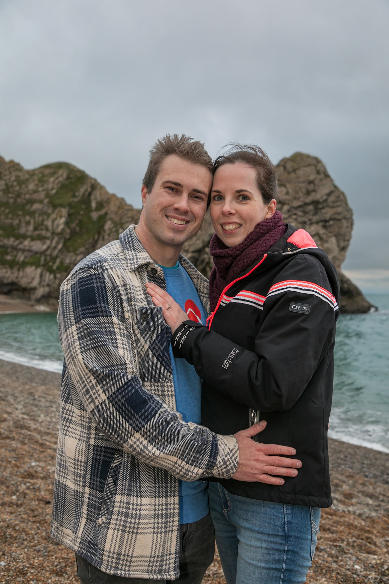 Jake proposal to Becky at Durdle Door Dorset on the 30th December 2024