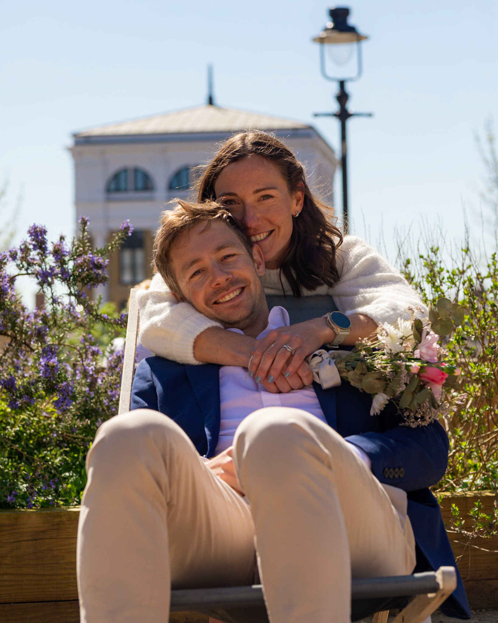 Richard and Emily's beautiful spring wedding took place on the 7th April the Wedding took place at County Hall Dorchester photos taken in the nearby Borough Gardens with coffee and Cake at Finca Poundbury
