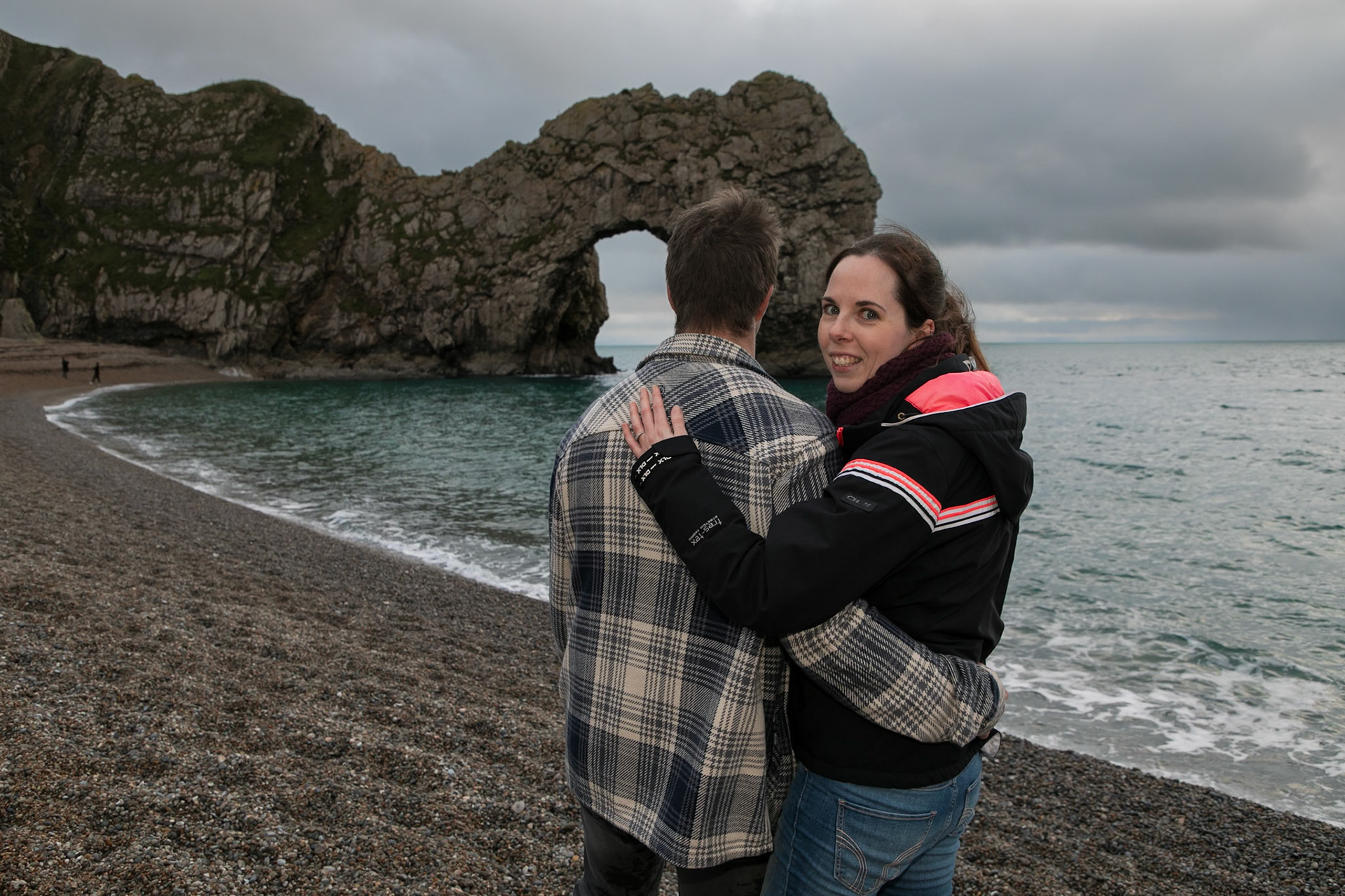 Jake proposal to Becky at Durdle Door Dorset on the 30th December 2024