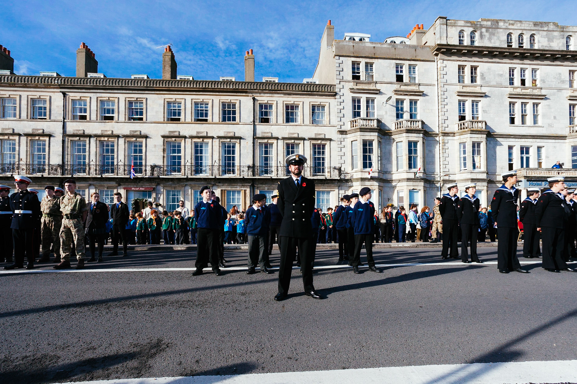 Weymouth Dorset Remembrance parade.