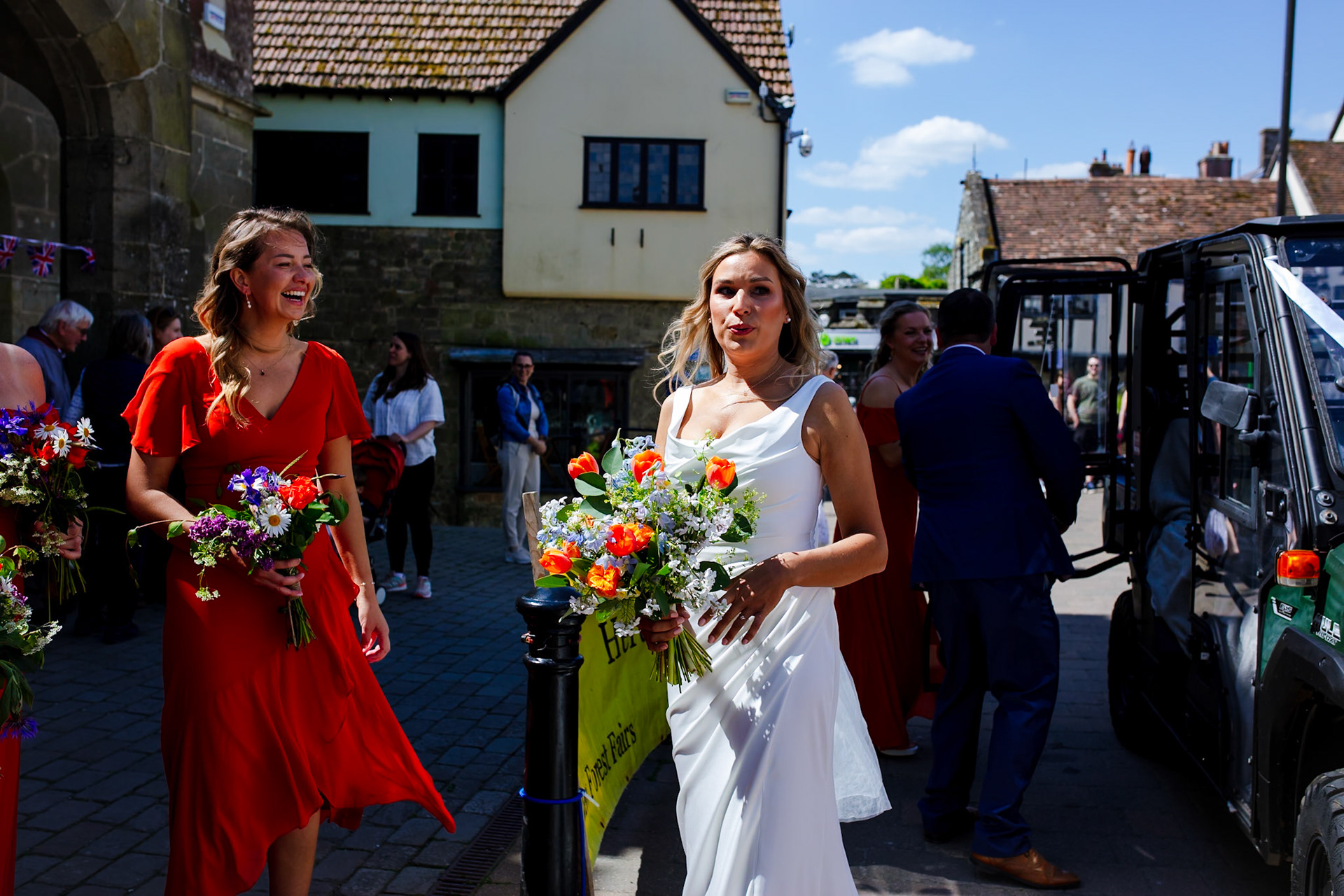 Holly and Olivers wedding that took place on 10th May 2025 with the ceremony taking place at Shaftesbury Town Hall photos on the Famouse Gold Hill and reception at a local house.