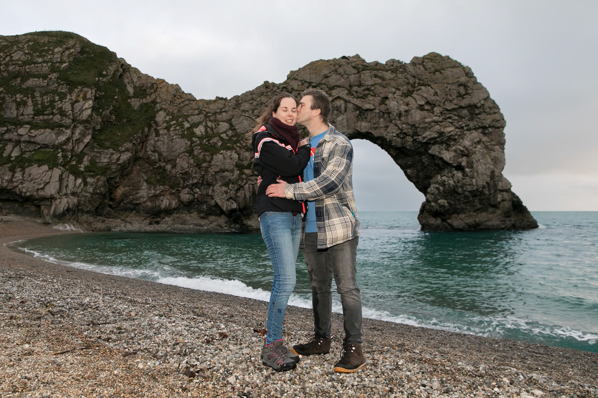 Jake proposal to Becky at Durdle Door Dorset on the 30th December 2024