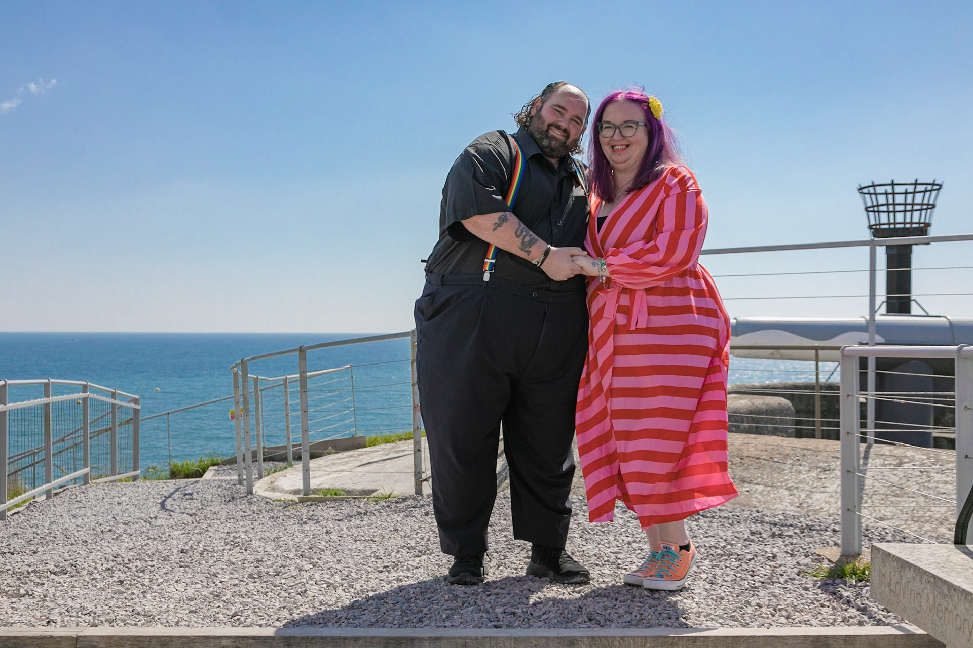 Becca and Graham Proposal and Engagement Photography Nothe Fort Weymouth in April