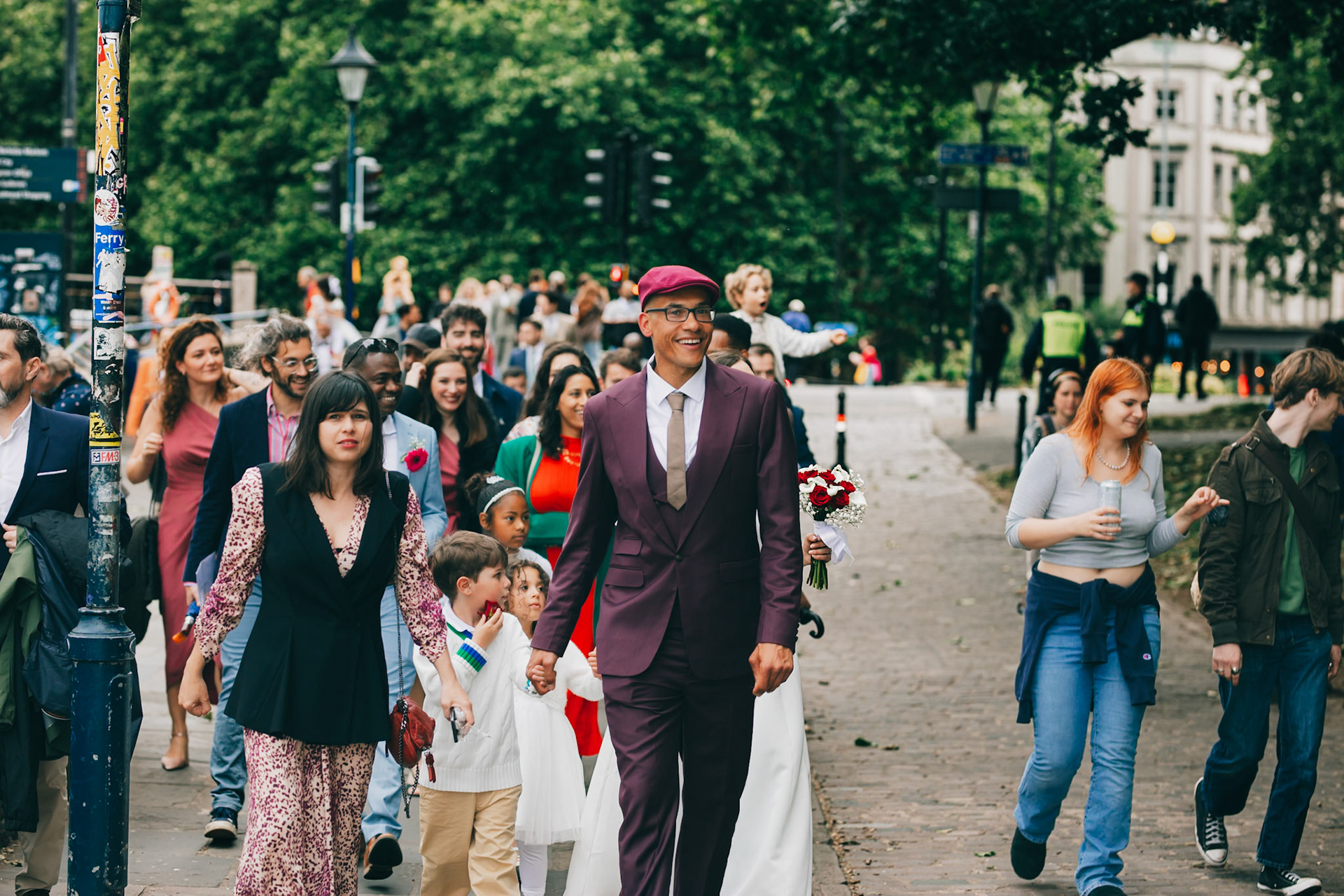 Louis and Anias Wedding in Bristol, ceremony at the Old Council Office in the City Centre with Photos in Castle park and along the river reception at Caribbean Croft on Gloucester Road