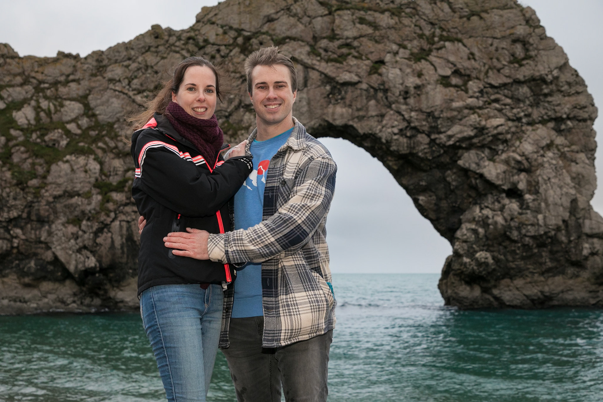 Jake proposal to Becky at Durdle Door Dorset on the 30th December 2024