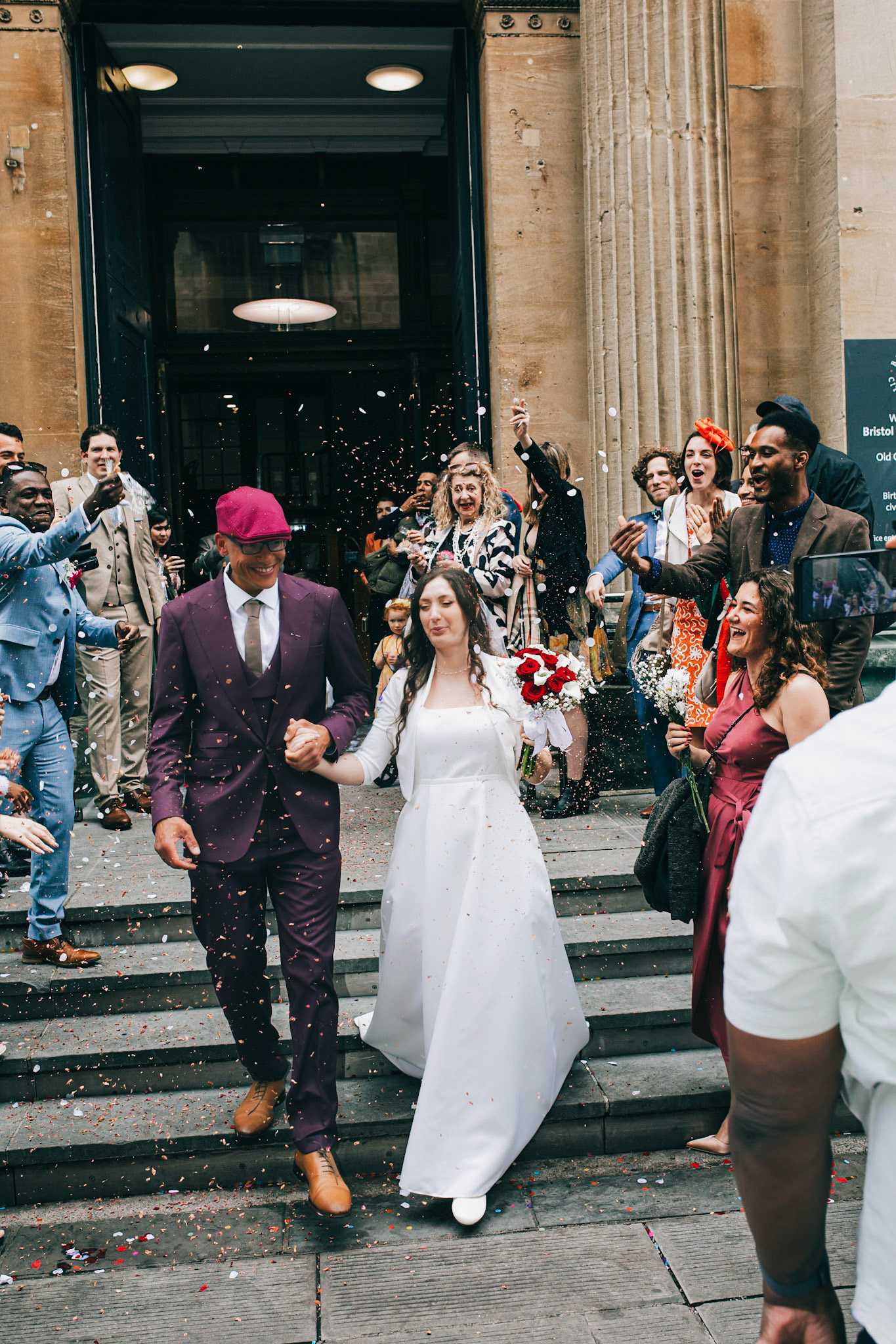 Louis and Anias Wedding in Bristol, ceremony at the Old Council Office in the City Centre with Photos in Castle park and along the river reception at Caribbean Croft on Gloucester Road