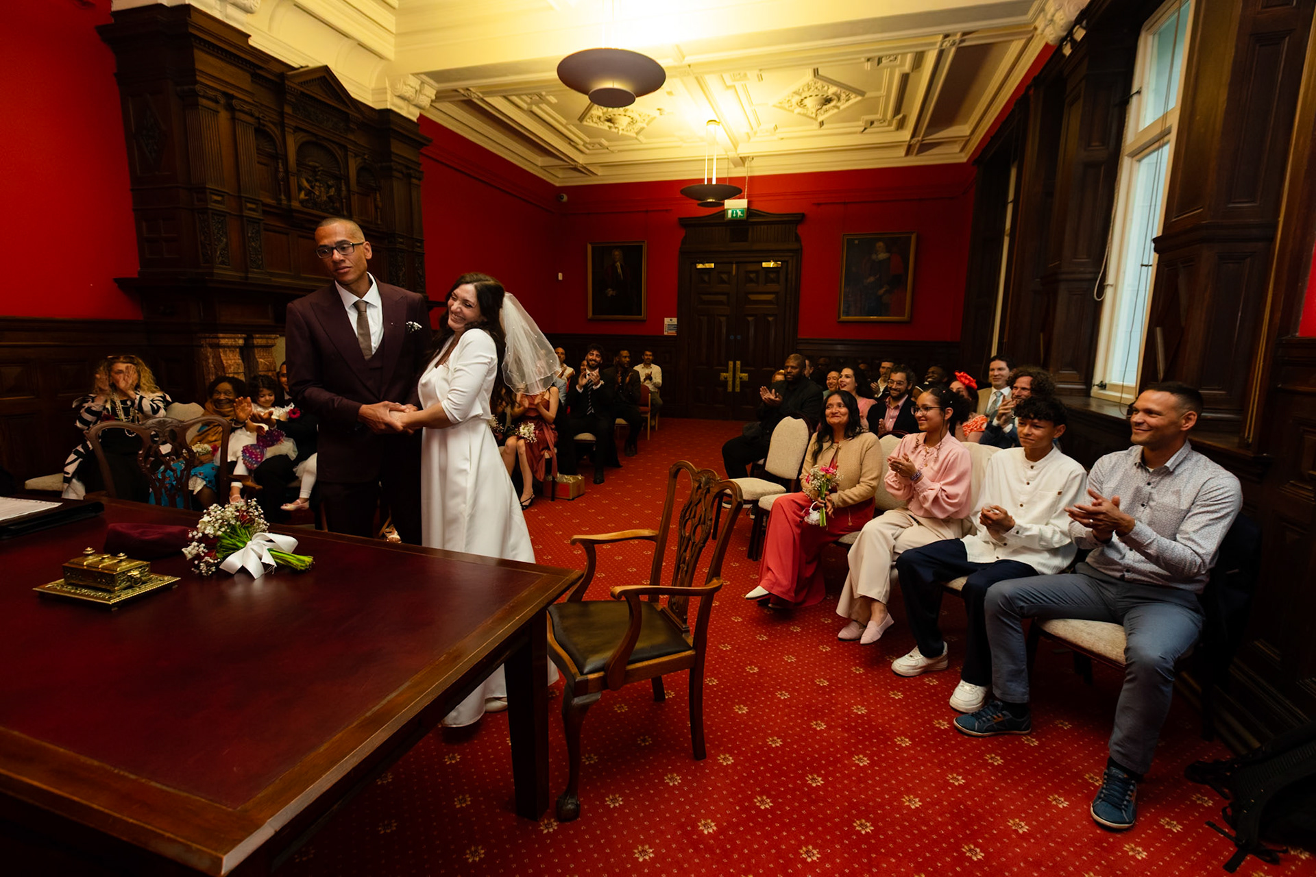 Louis and Anias Wedding in Bristol, ceremony at the Old Council Office in the City Centre with Photos in Castle park and along the river reception at Caribbean Croft on Gloucester Road