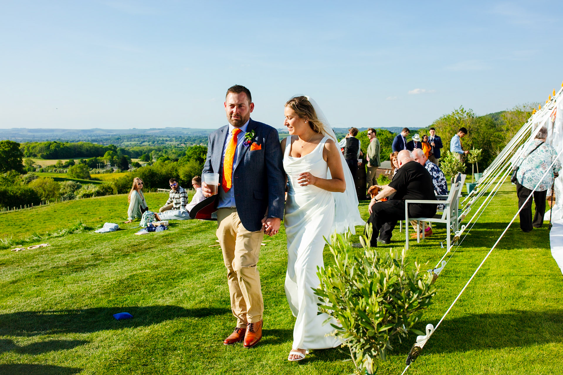 Holly and Olivers wedding that took place on 10th May 2025 with the ceremony taking place at Shaftesbury Town Hall photos on the Famouse Gold Hill and reception at a local house.