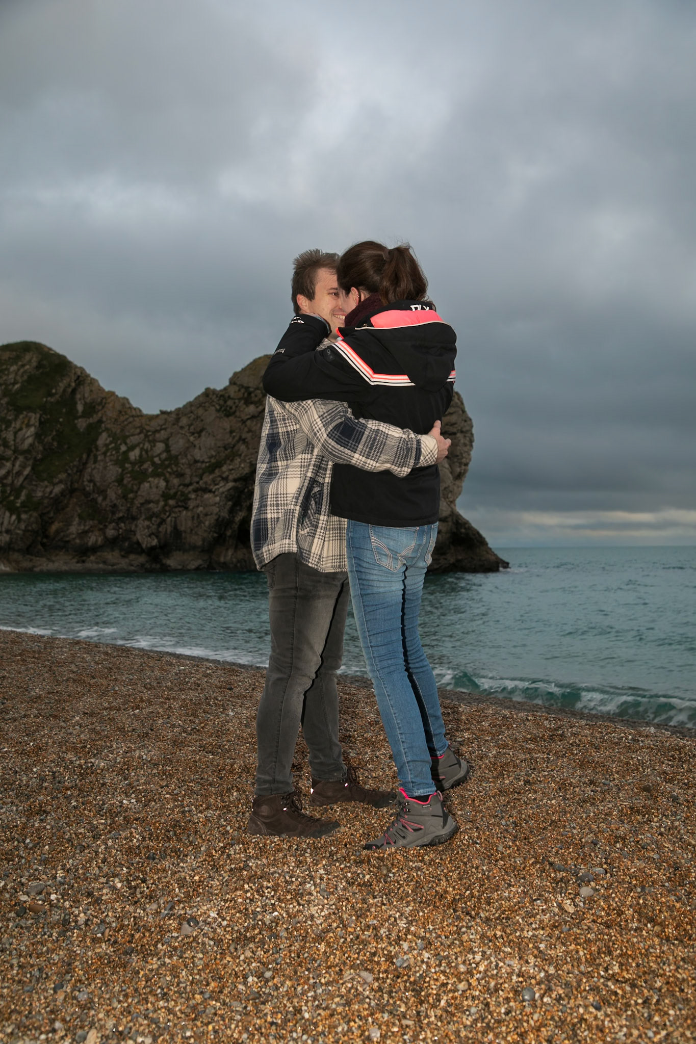 Jake proposal to Becky at Durdle Door Dorset on the 30th December 2024
