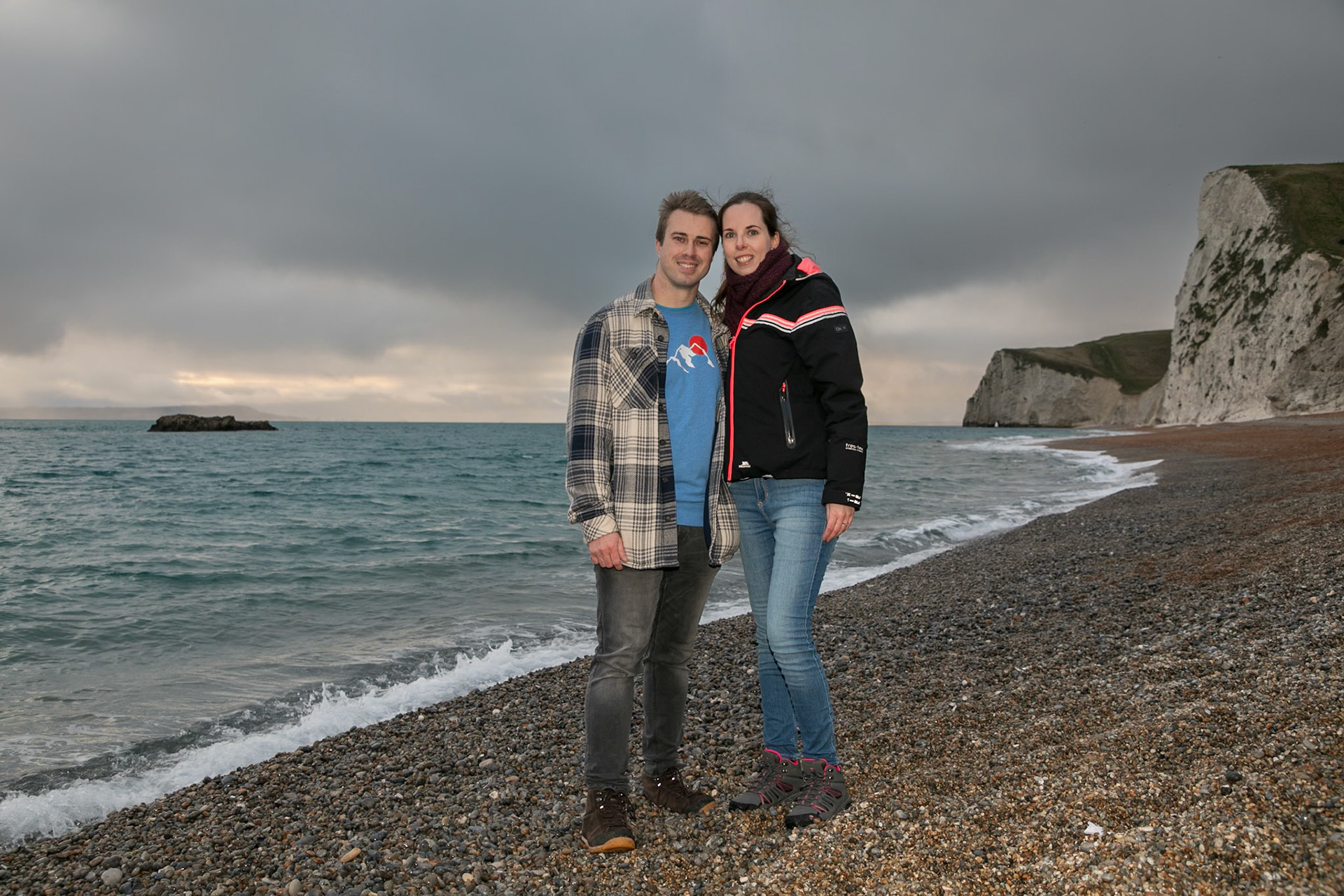 Jake proposal to Becky at Durdle Door Dorset on the 30th December 2024