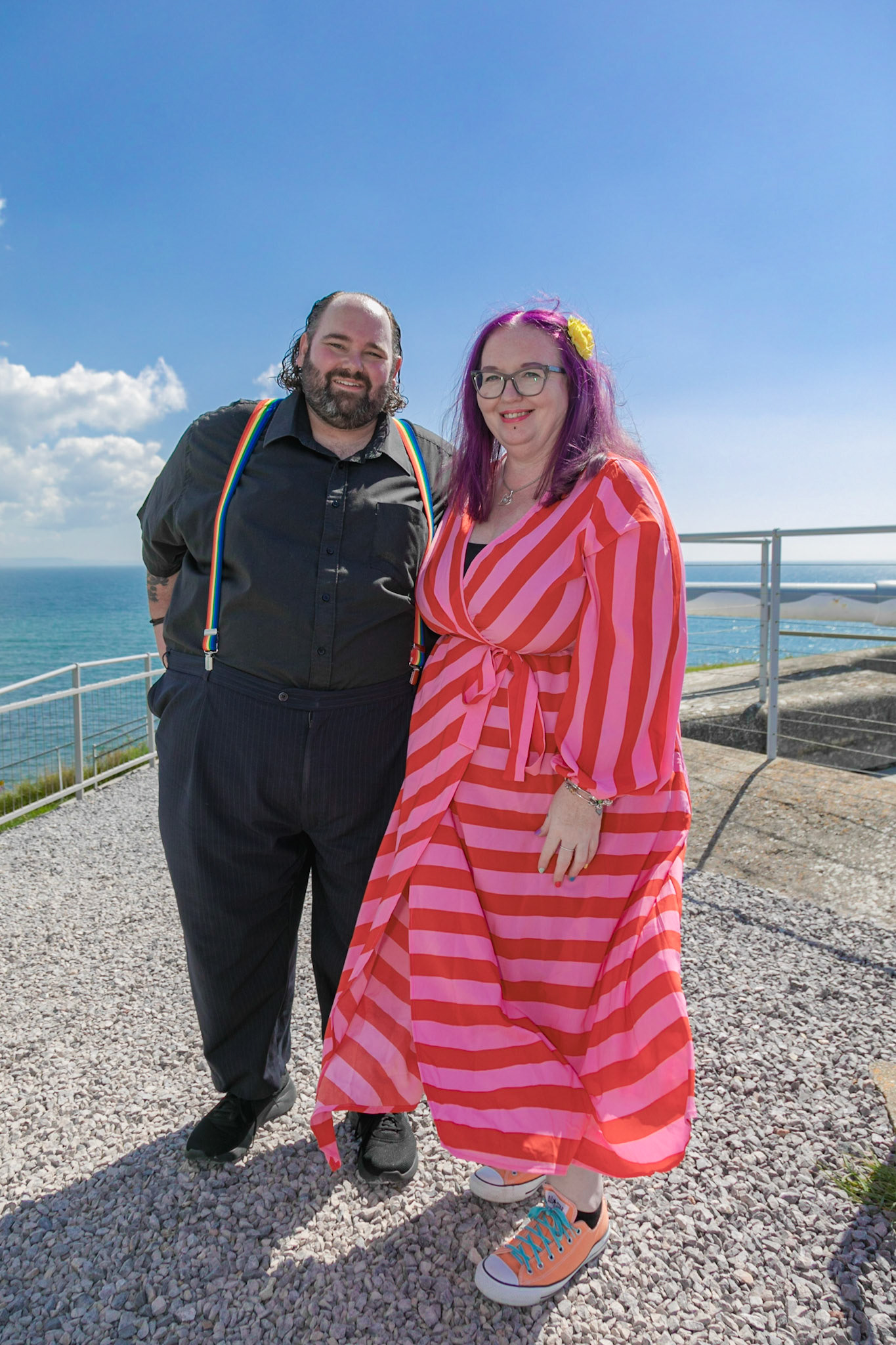 Becca and Graham Proposal and Engagement Photography Nothe Fort Weymouth in April