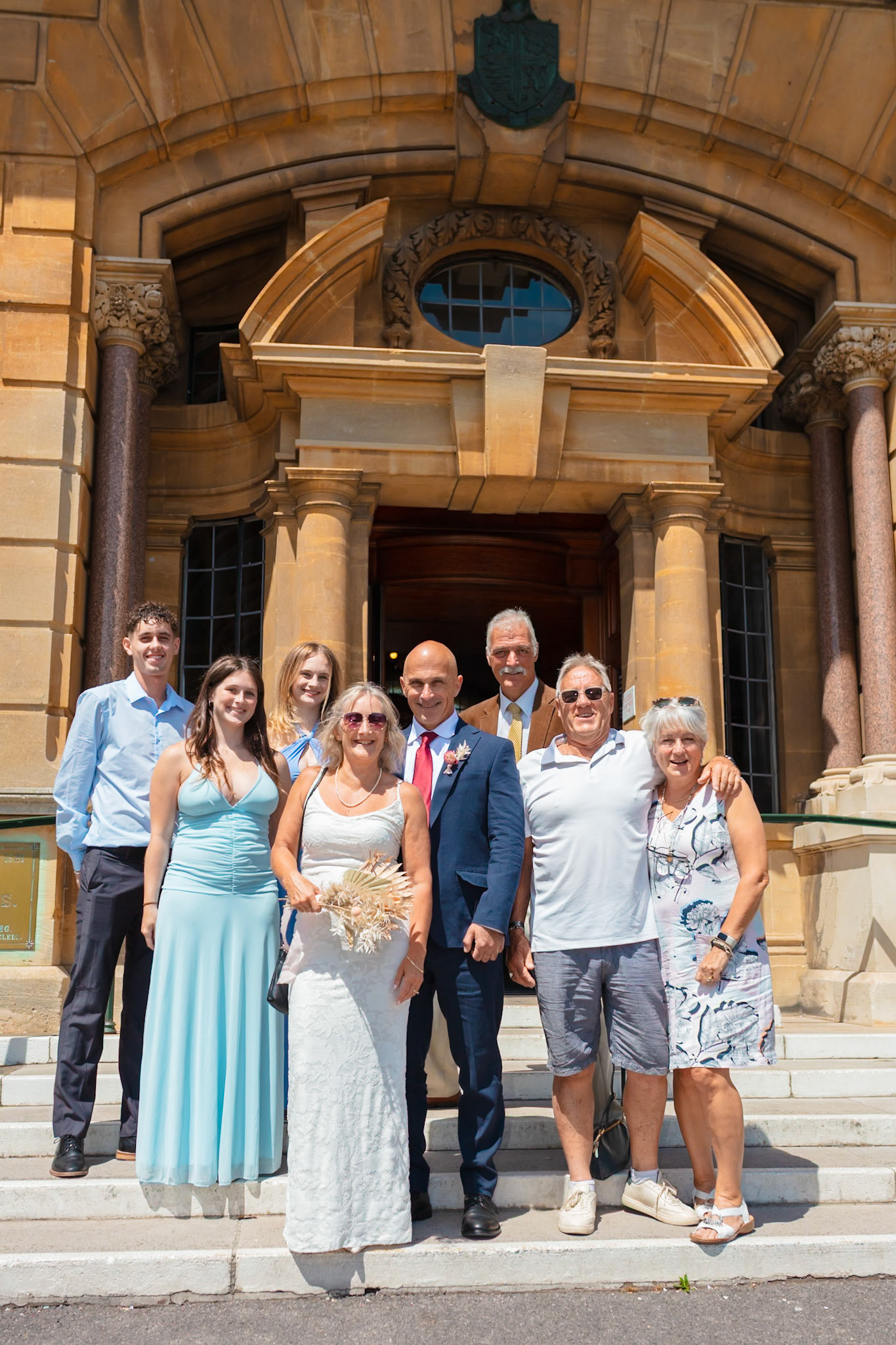 Susan and Barrys small summer wedding took place at Bournemouth Town Hall, the reception at Sids Slaps in Southbourne and drinks at Sobo Beach.