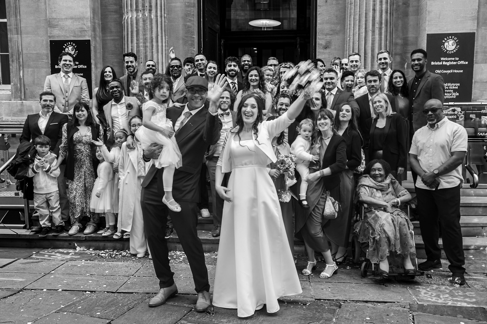 Louis and Anias Wedding in Bristol, ceremony at the Old Council Office in the City Centre with Photos in Castle park and along the river reception at Caribbean Croft on Gloucester Road
