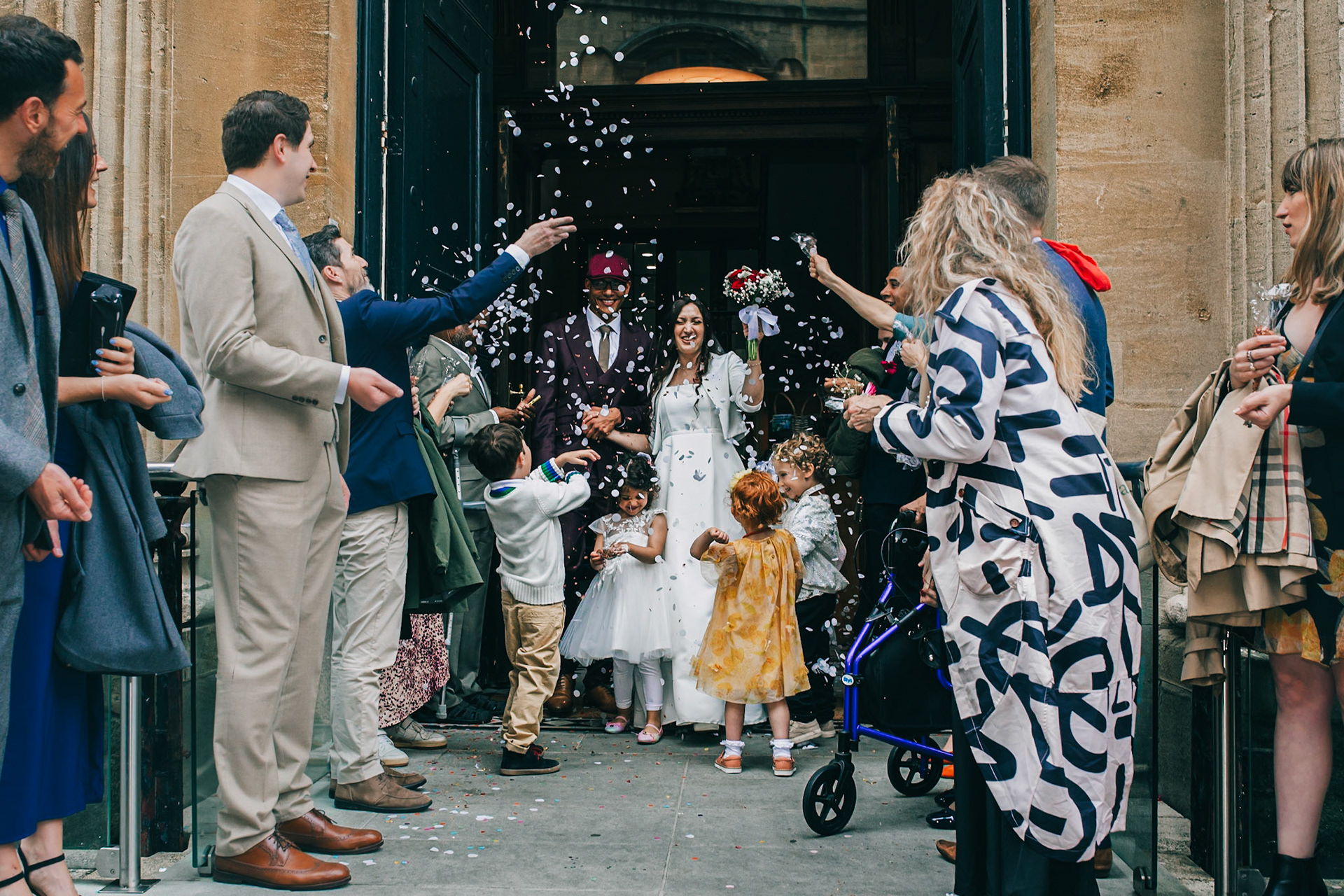 Louis and Anias Wedding in Bristol, ceremony at the Old Council Office in the City Centre with Photos in Castle park and along the river reception at Caribbean Croft on Gloucester Road